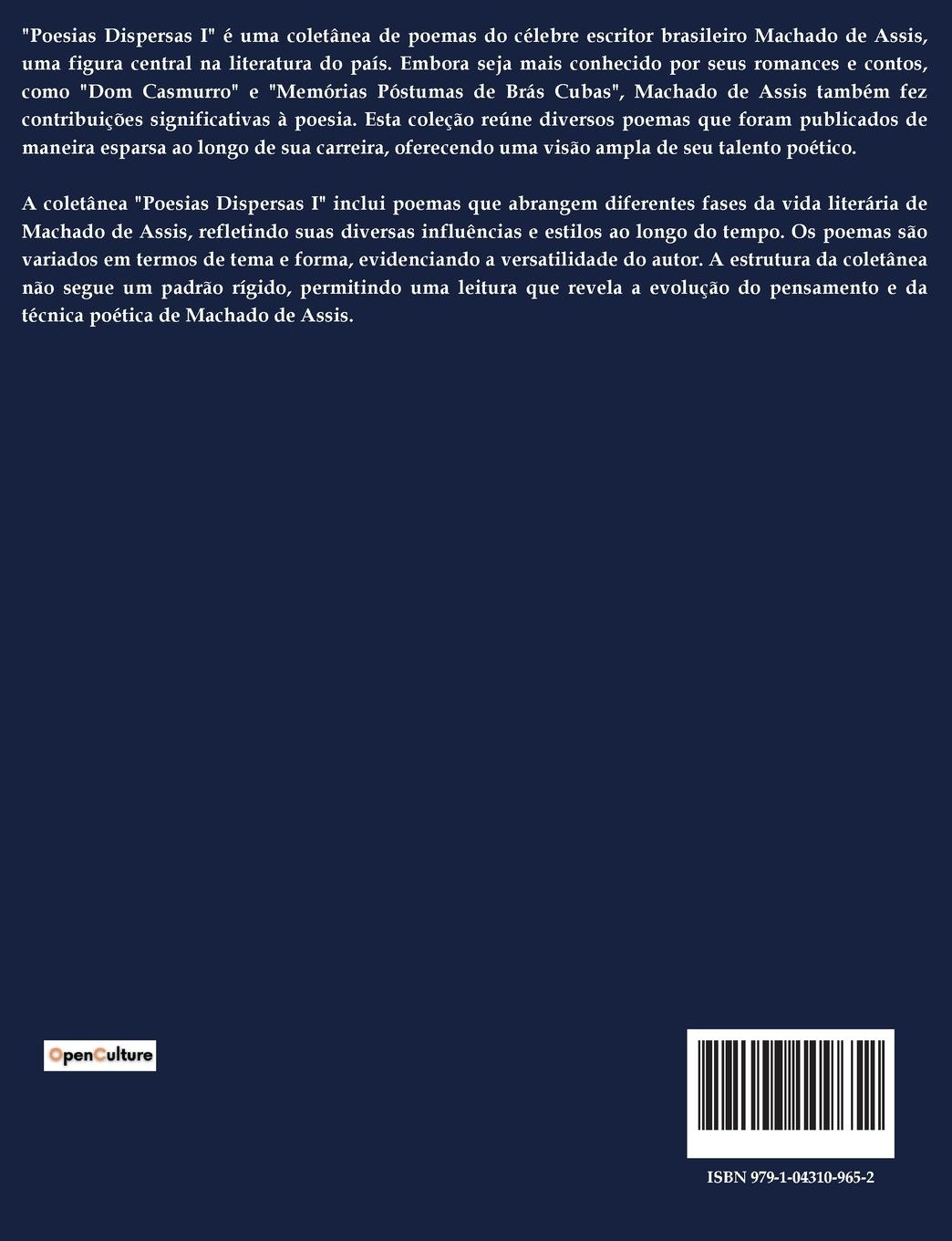 Rückseitencover Poesias Dispersas I