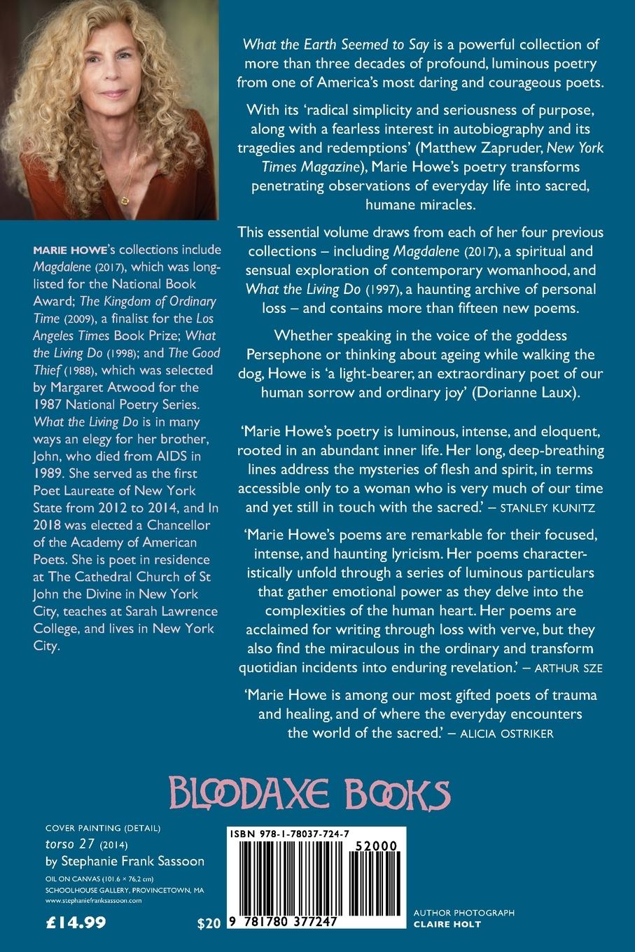 Rückseitencover What the Earth Seemed to Say