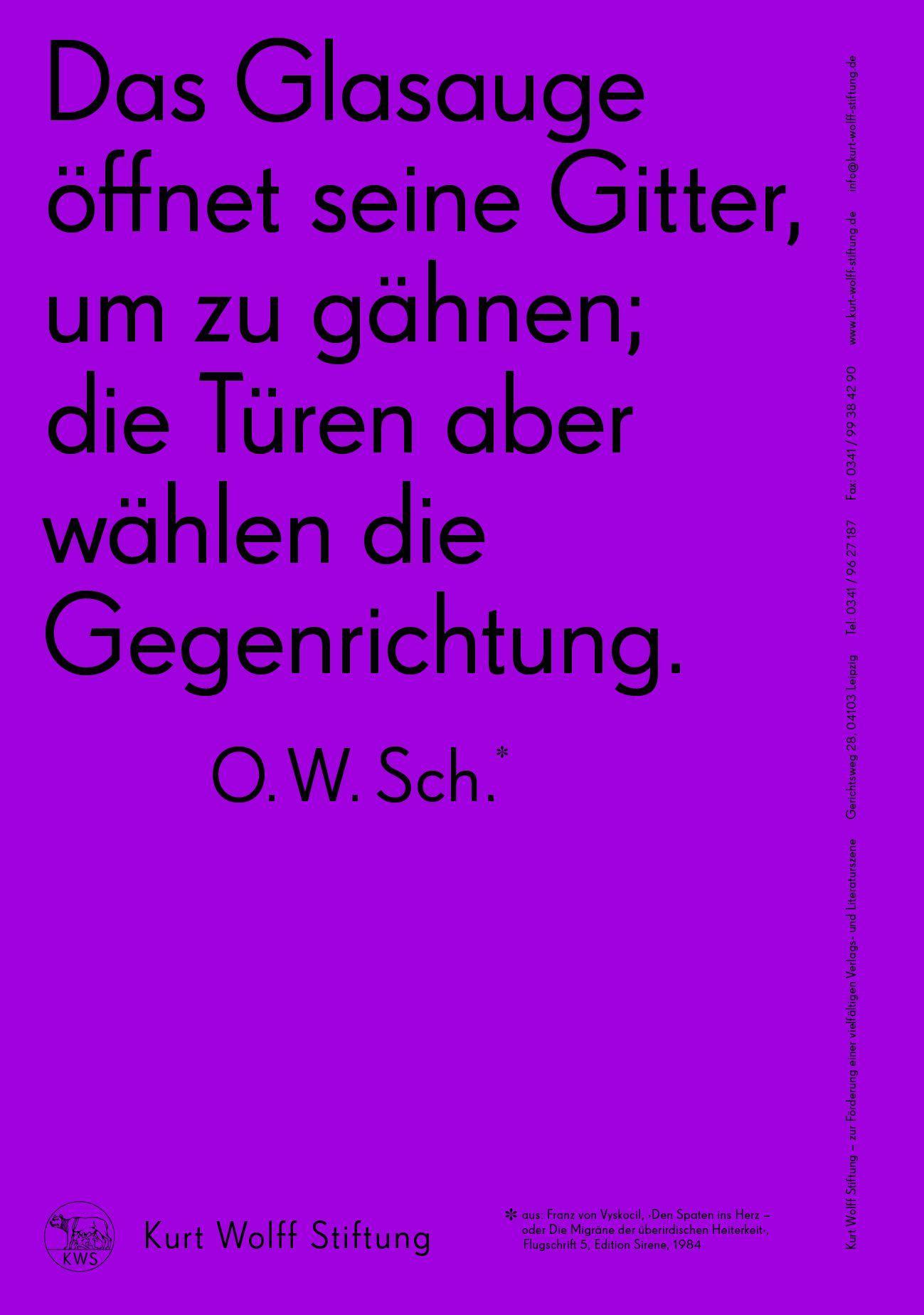 Beispielinhalt (Bild) Kurt Wolff Stiftung: es geht um das Buch - 19. Jahrgang