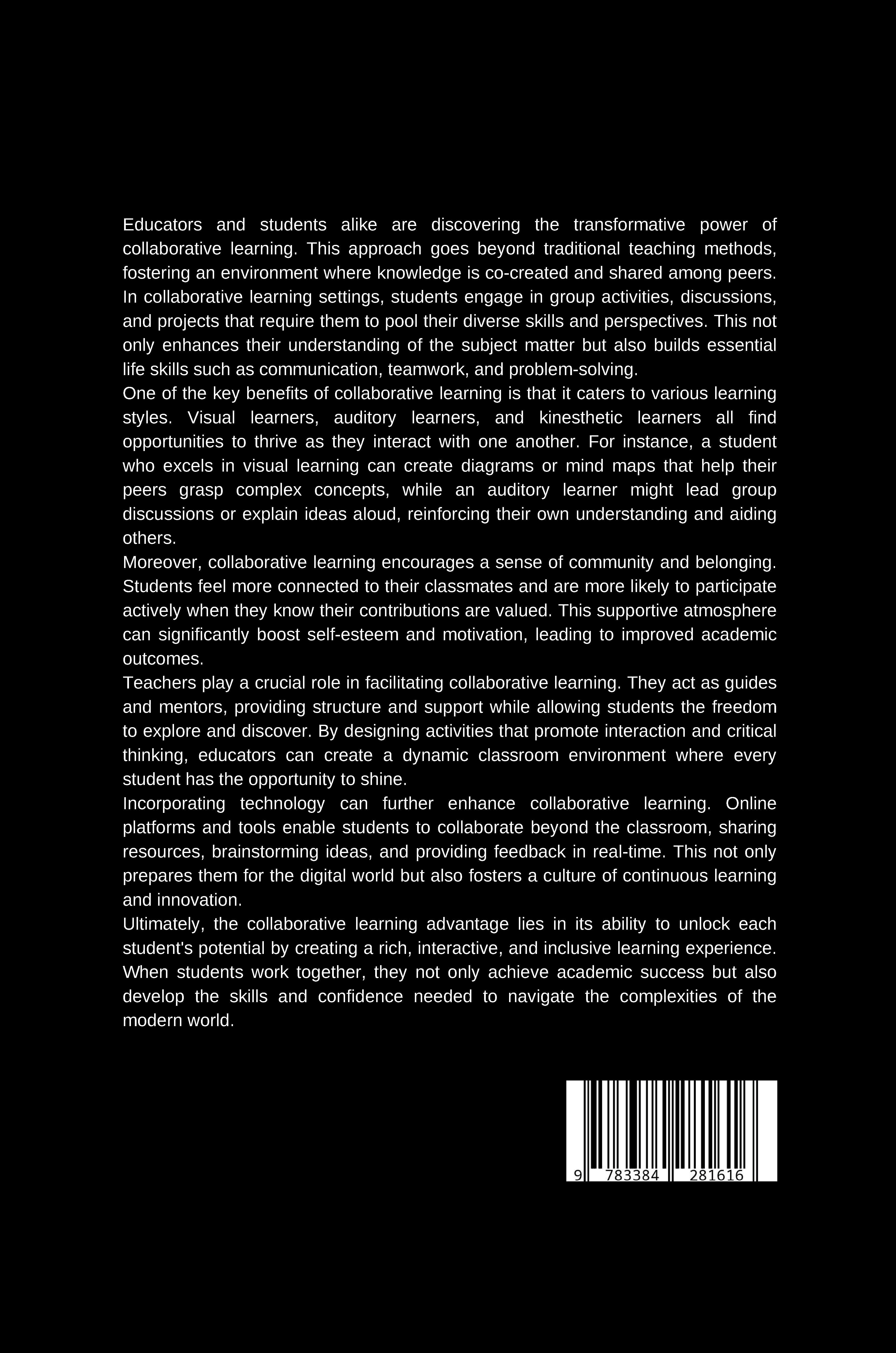Rückseitencover Unlocking Student Potential: The Collaborative Learning Advantage