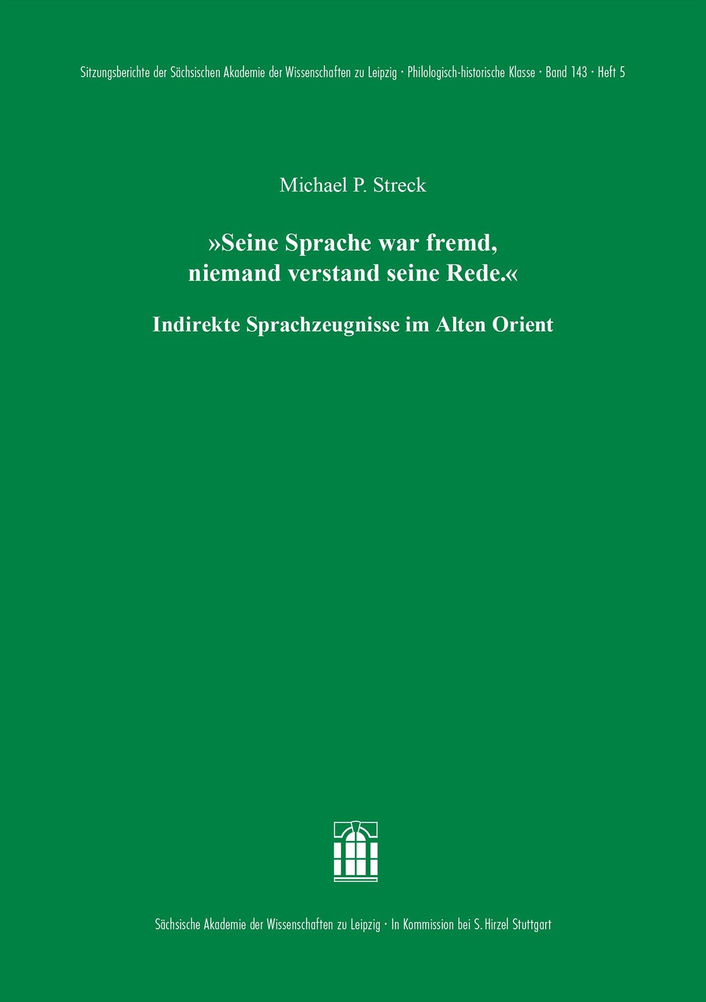 Vorderes Coverbild 'Seine Sprache war fremd, niemand verstand seine Rede.'