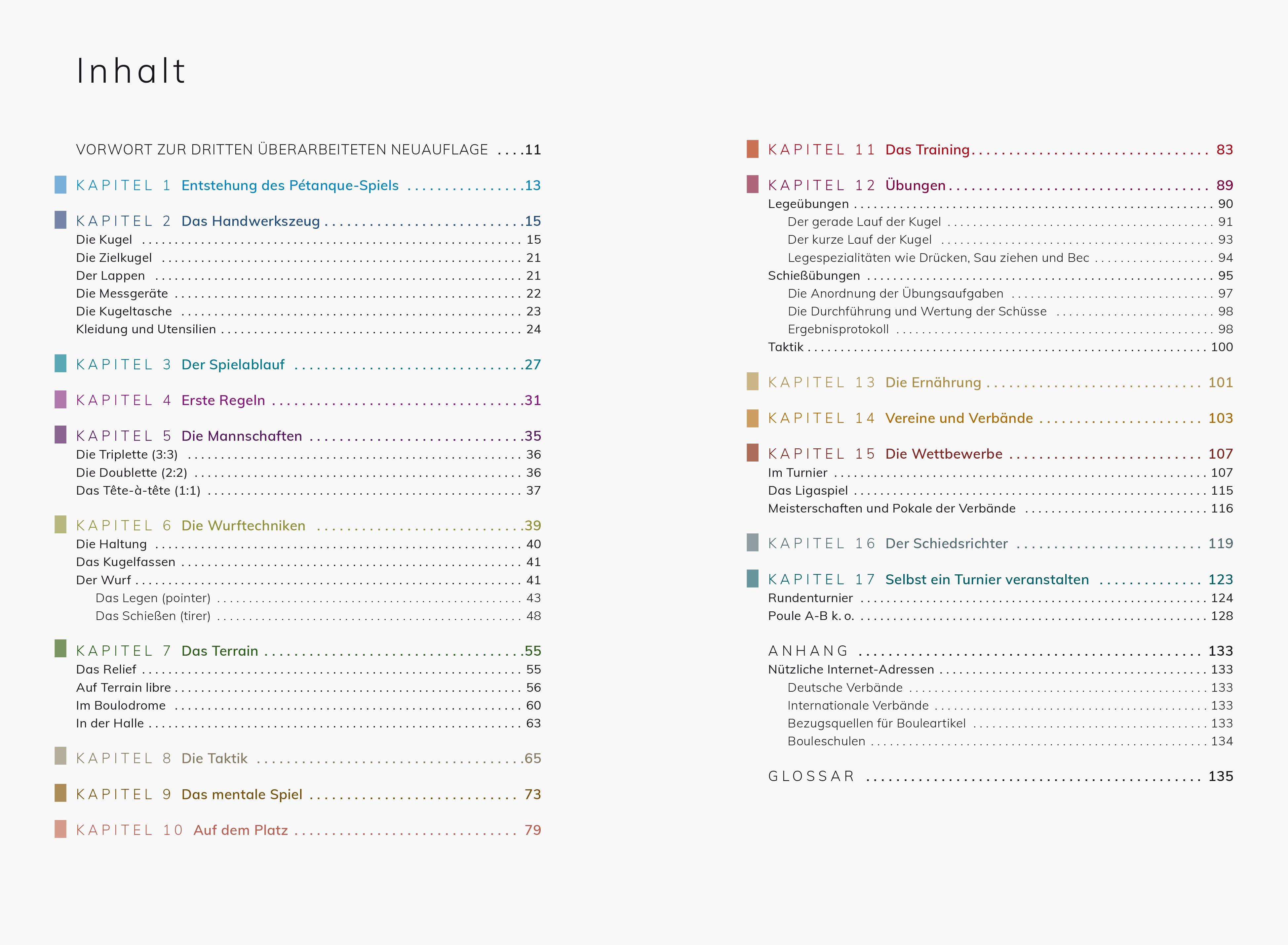 Beispielinhalt (Bild) Pétanque. Grundlagen, Technik, Taktik, Training, Spielformen.