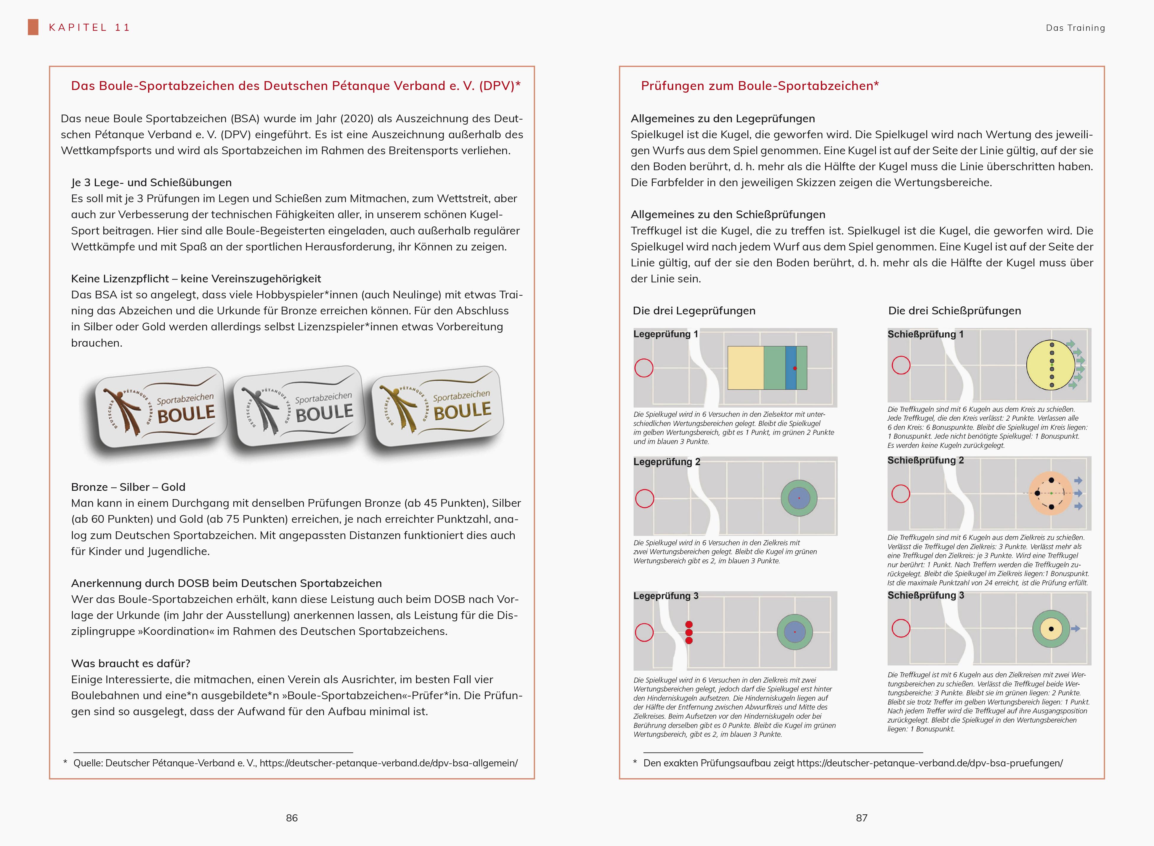Beispielinhalt (Bild) Pétanque. Grundlagen, Technik, Taktik, Training, Spielformen.