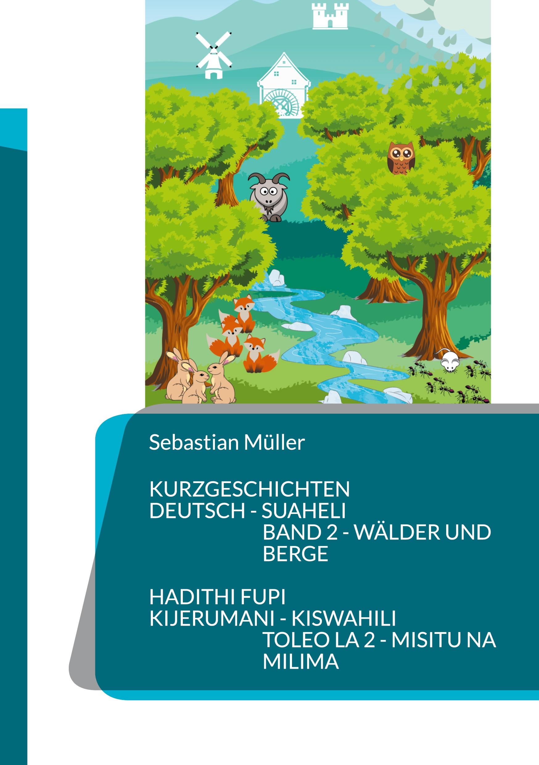 Vorderes Coverbild Kurzgeschichten Deutsch Suaheli Wälder und Berge