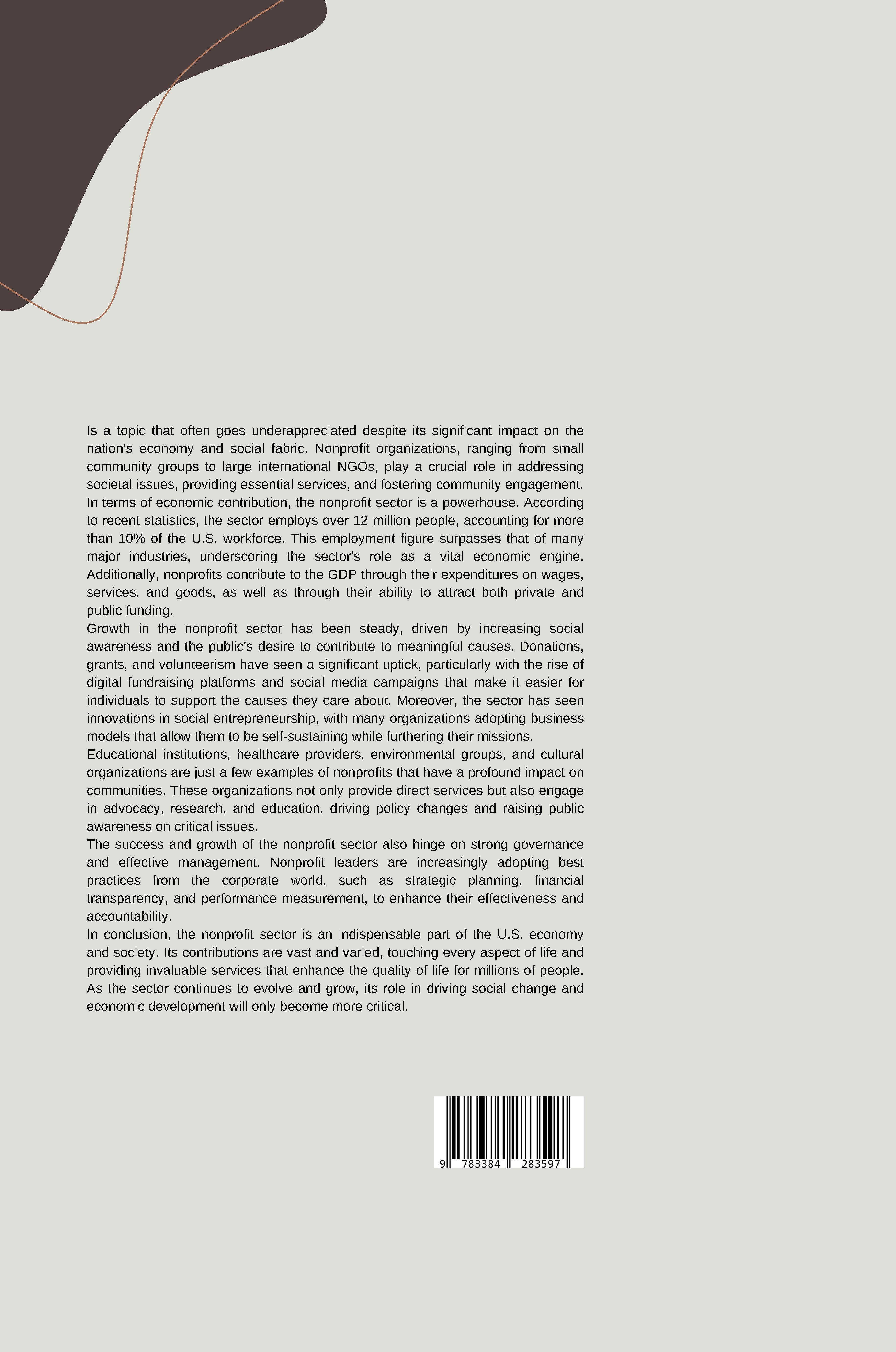 Rückseitencover Nonprofit Sector Dynamics: Growth, Impact, and Challenges