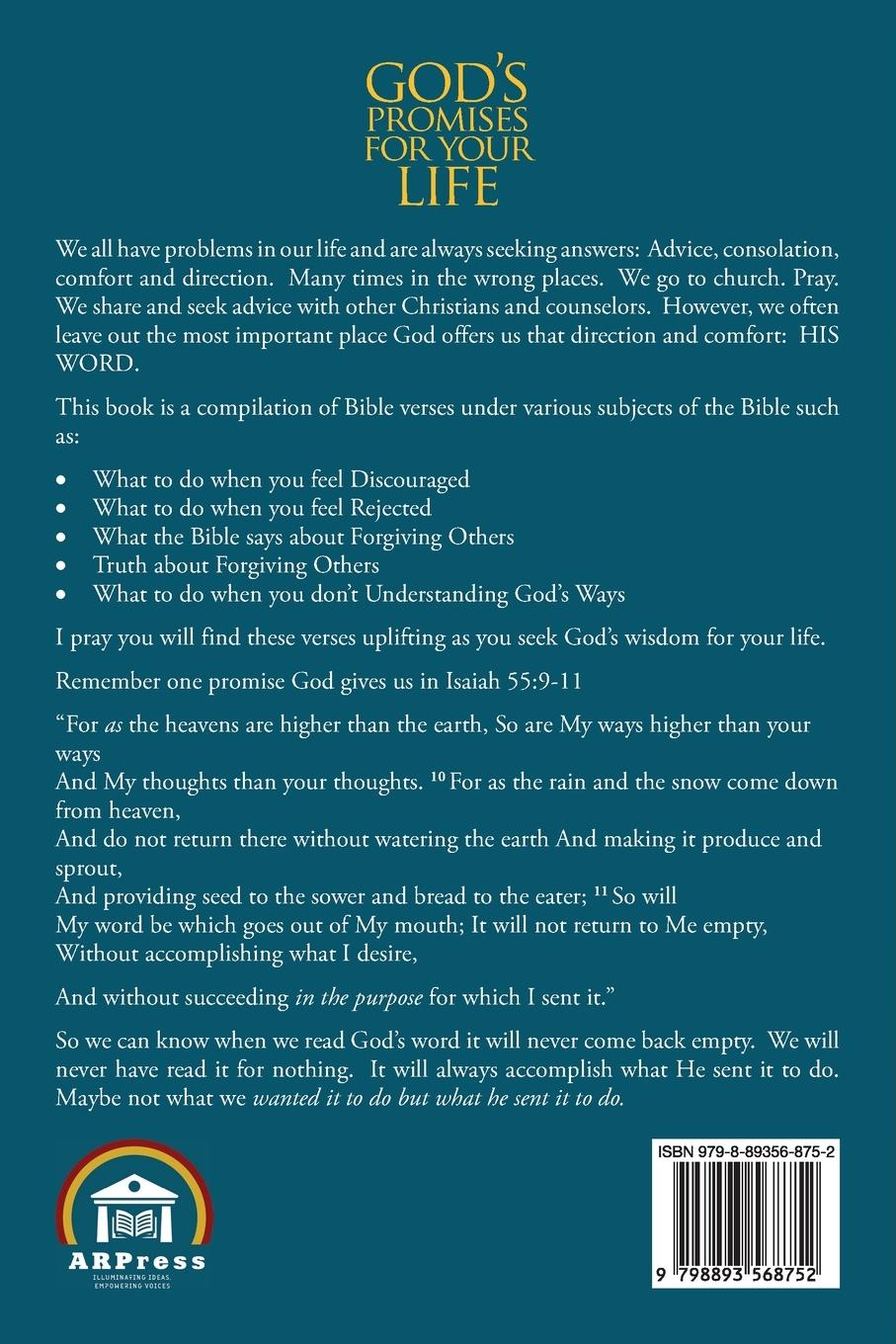 Rückseitencover God's Promises for your Life