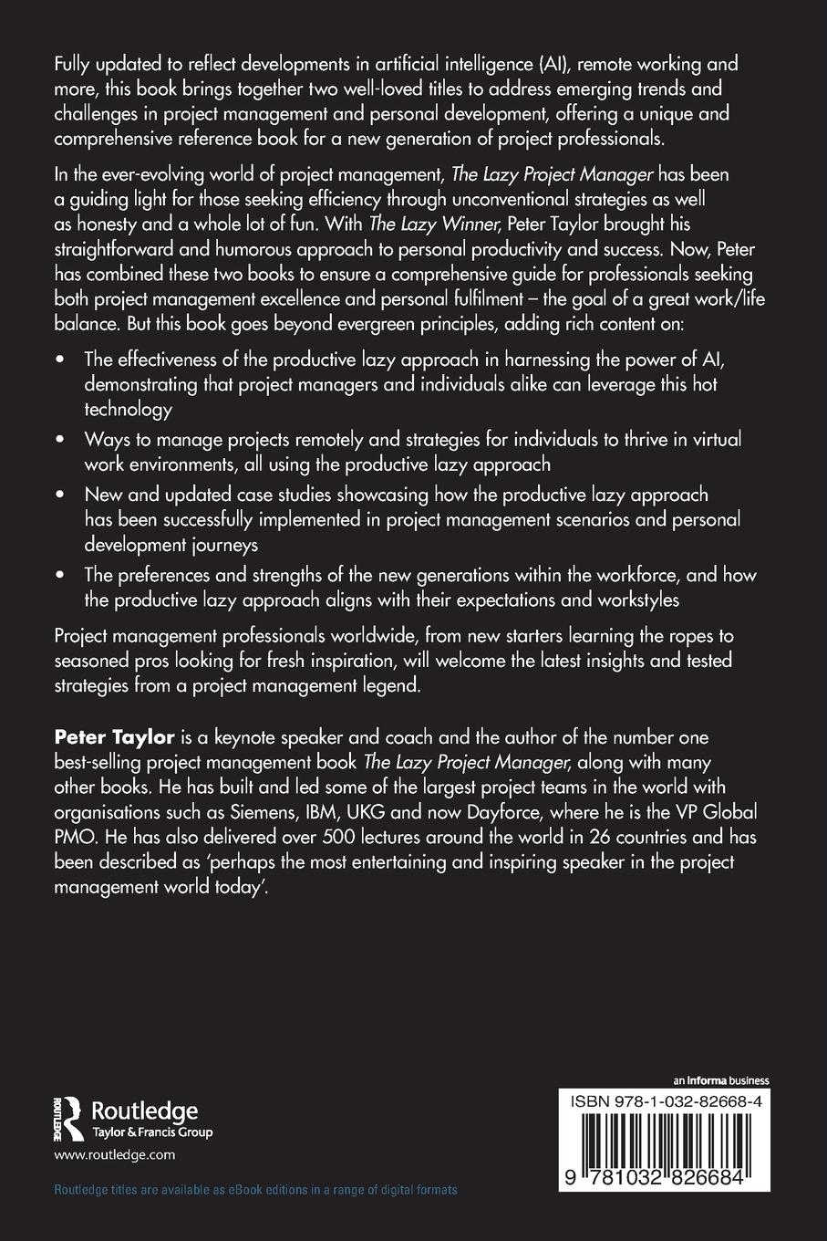Rückseitencover The Lazy Winning Project Manager