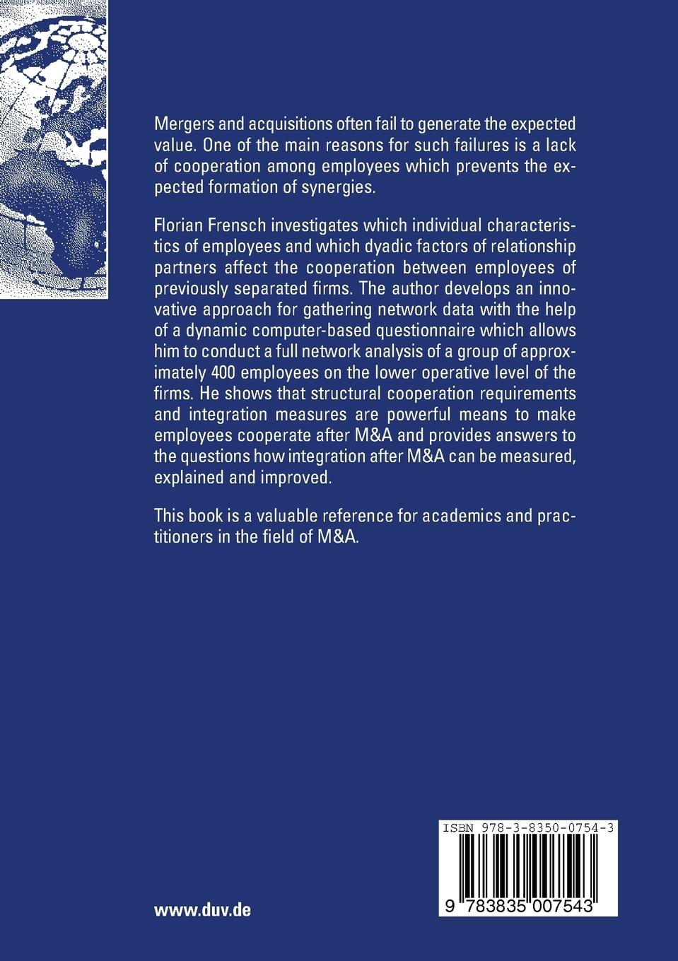 Rückseitencover The Social Side of Mergers and Acquisitions