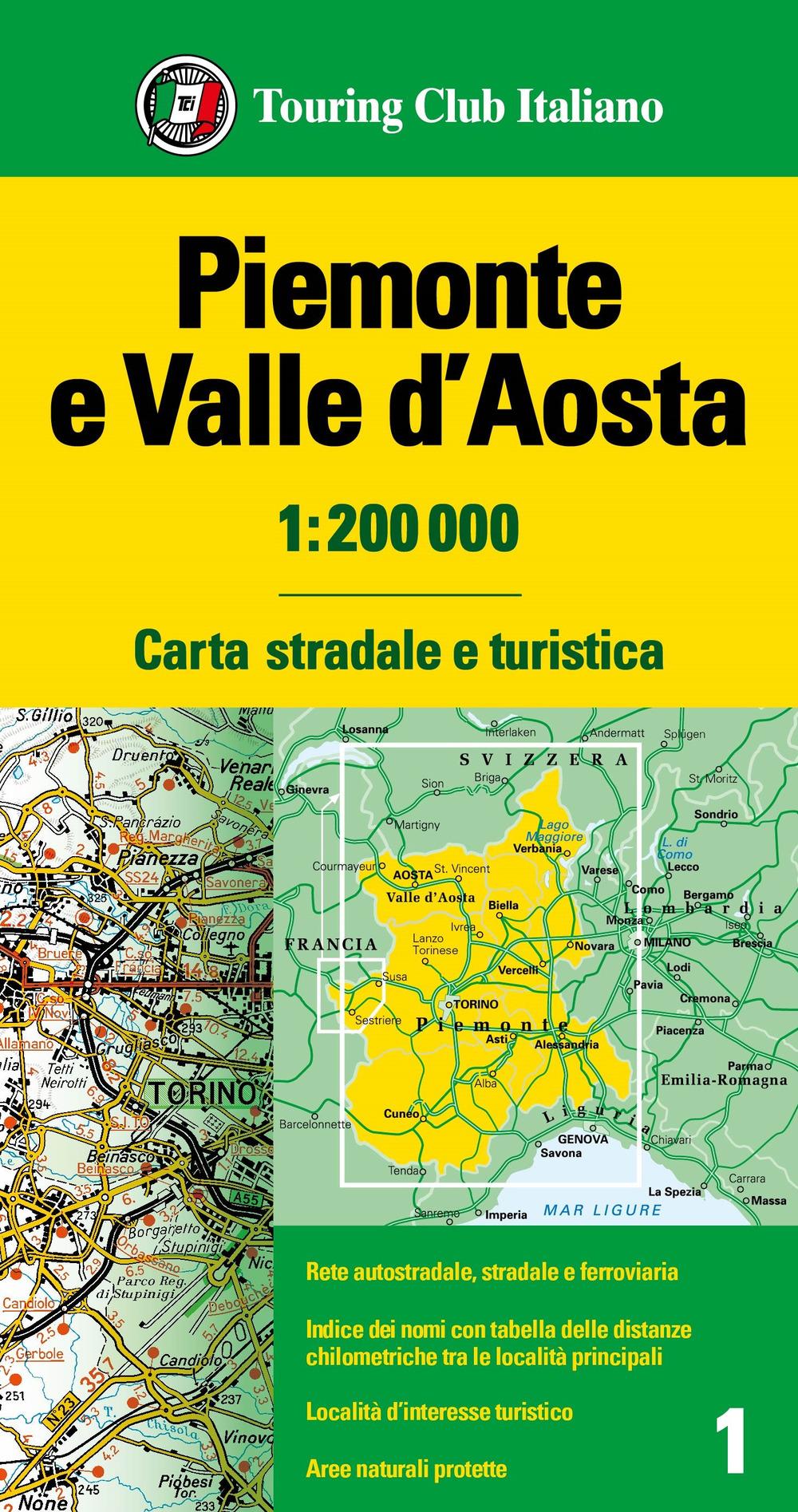 Vorderes Coverbild Piemonte e Valle d'Aosta 1:200.000