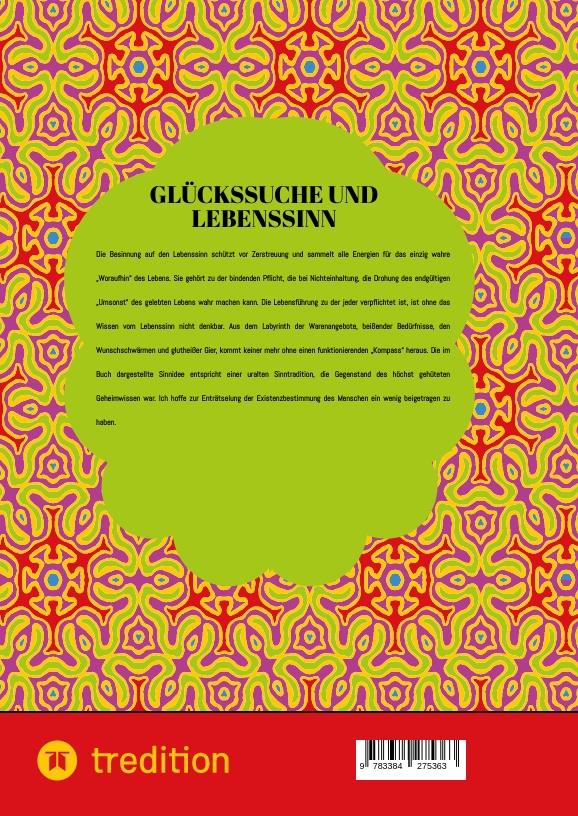 Rückseitencover Glückssuche und Lebenssinn