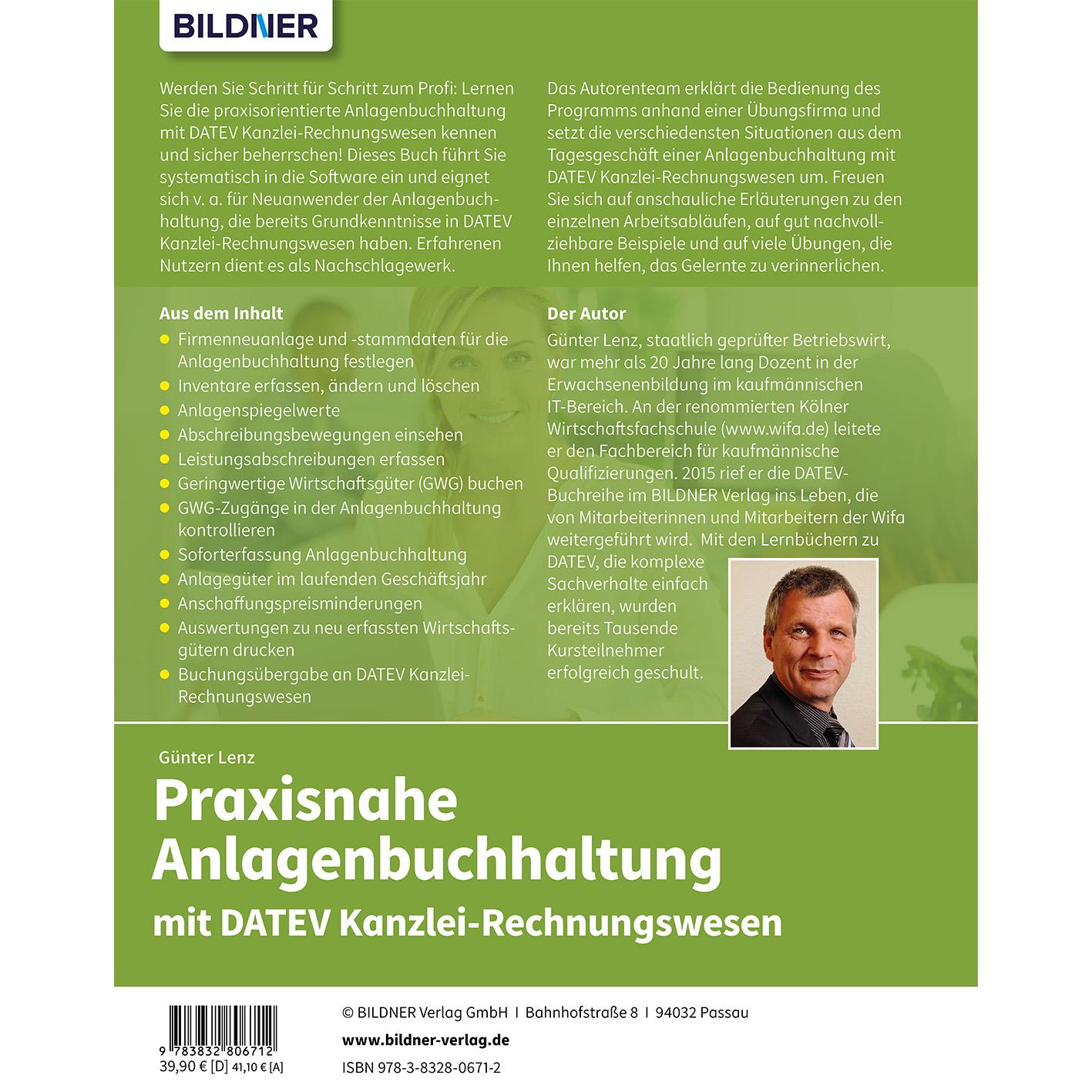Rückseitencover Praxisnahe Anlagenbuchhaltung mit DATEV Kanzlei Rechnungswesen