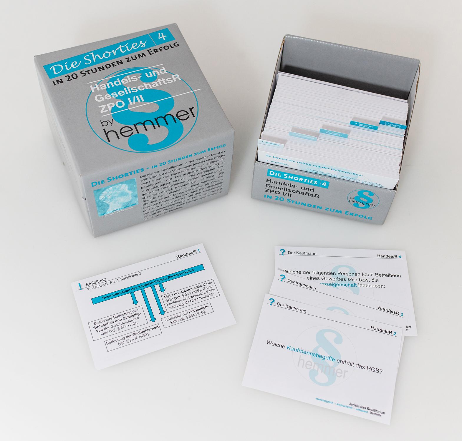 Vorderes Coverbild Shorties Box 4 - Handels- und GesellschaftsR, ZPO I/II