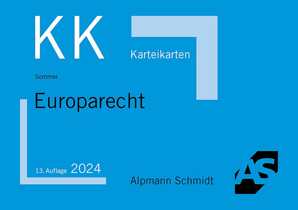 Vorderes Coverbild Karteikarten Europarecht