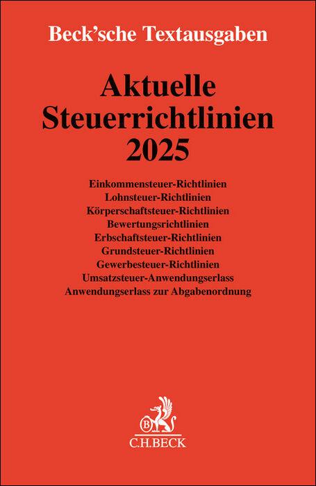 Vorderes Coverbild Aktuelle Steuerrichtlinien 2025