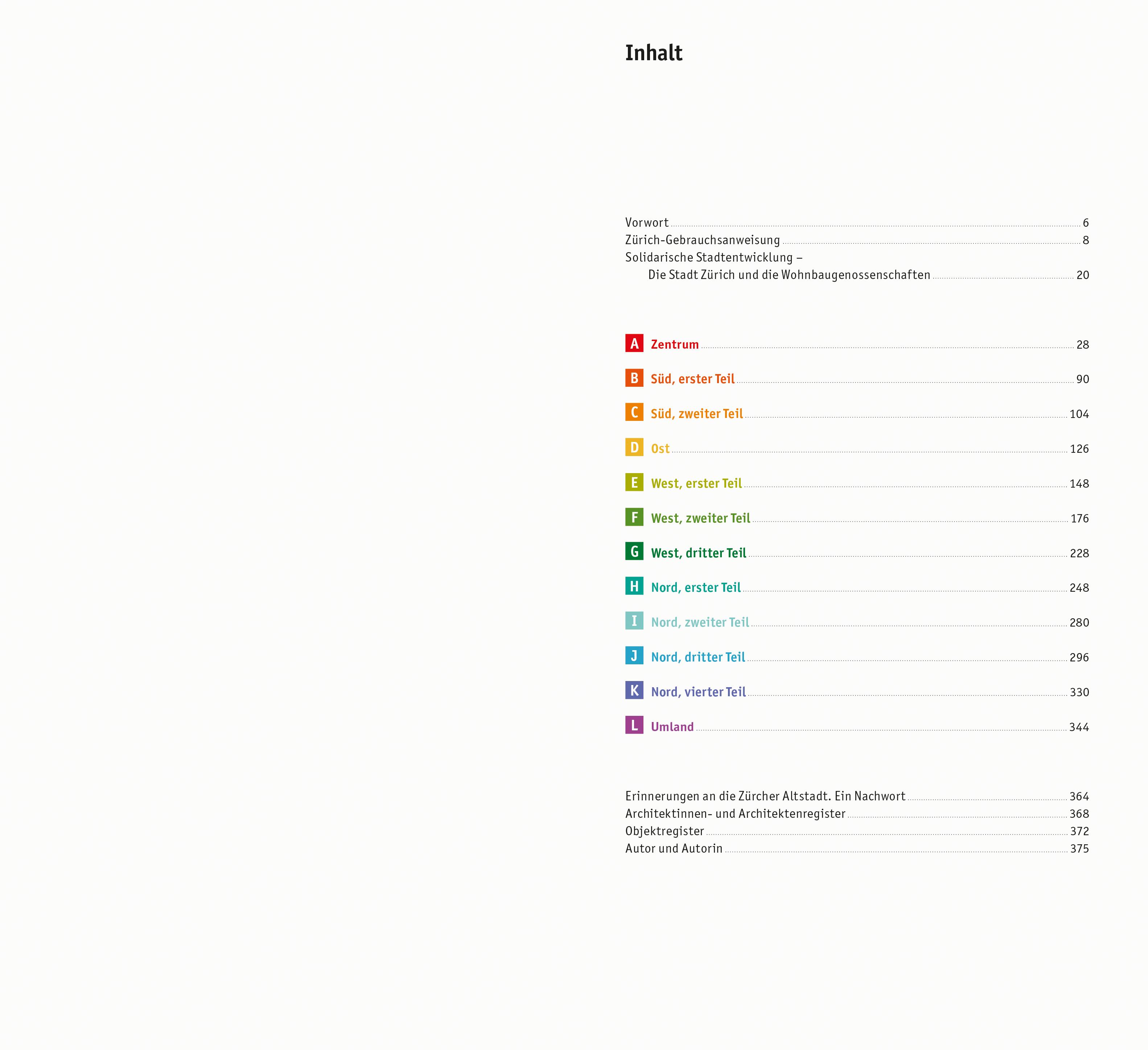 Beispielinhalt (Bild) Zürich. Architekturführer