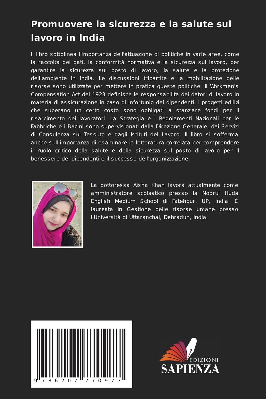 Rückseitencover Promuovere la sicurezza e la salute sul lavoro in India