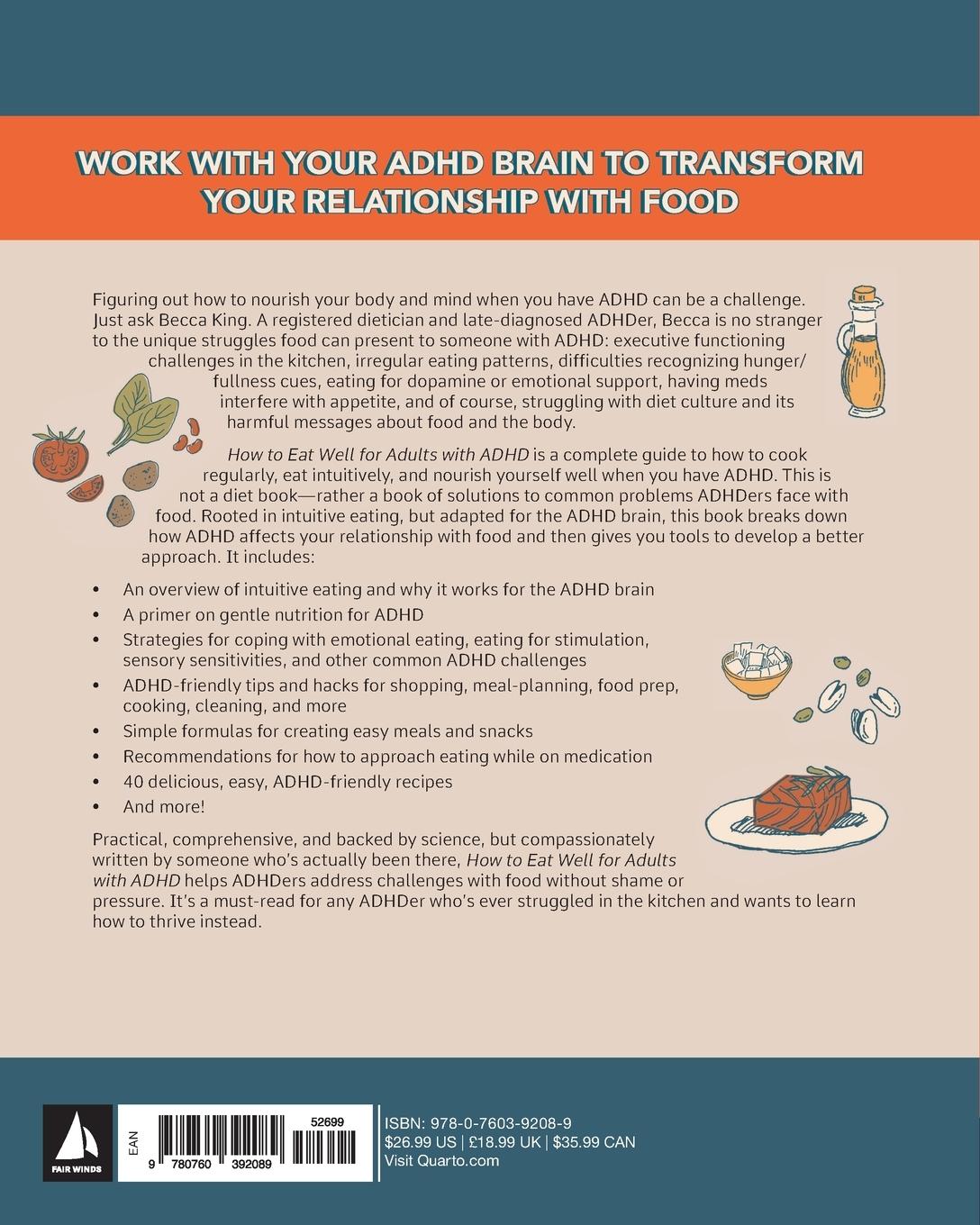 Rückseitencover How to Eat Well for Adults with ADHD