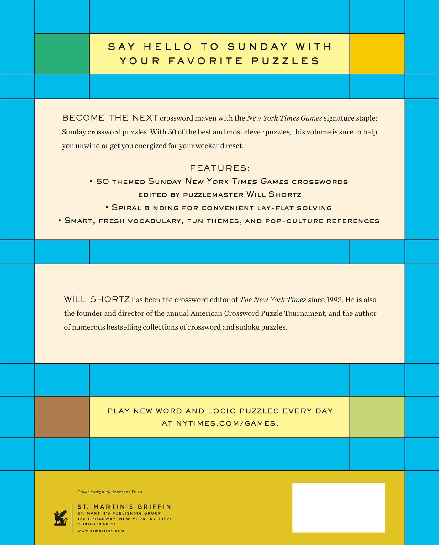 Rückseitencover New York Times Games Sunday Crosswords Volume 3