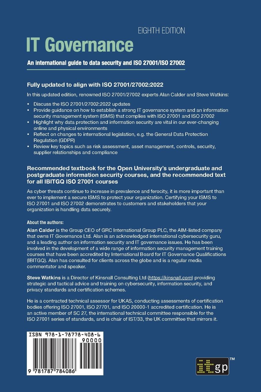 Rückseitencover IT Governance