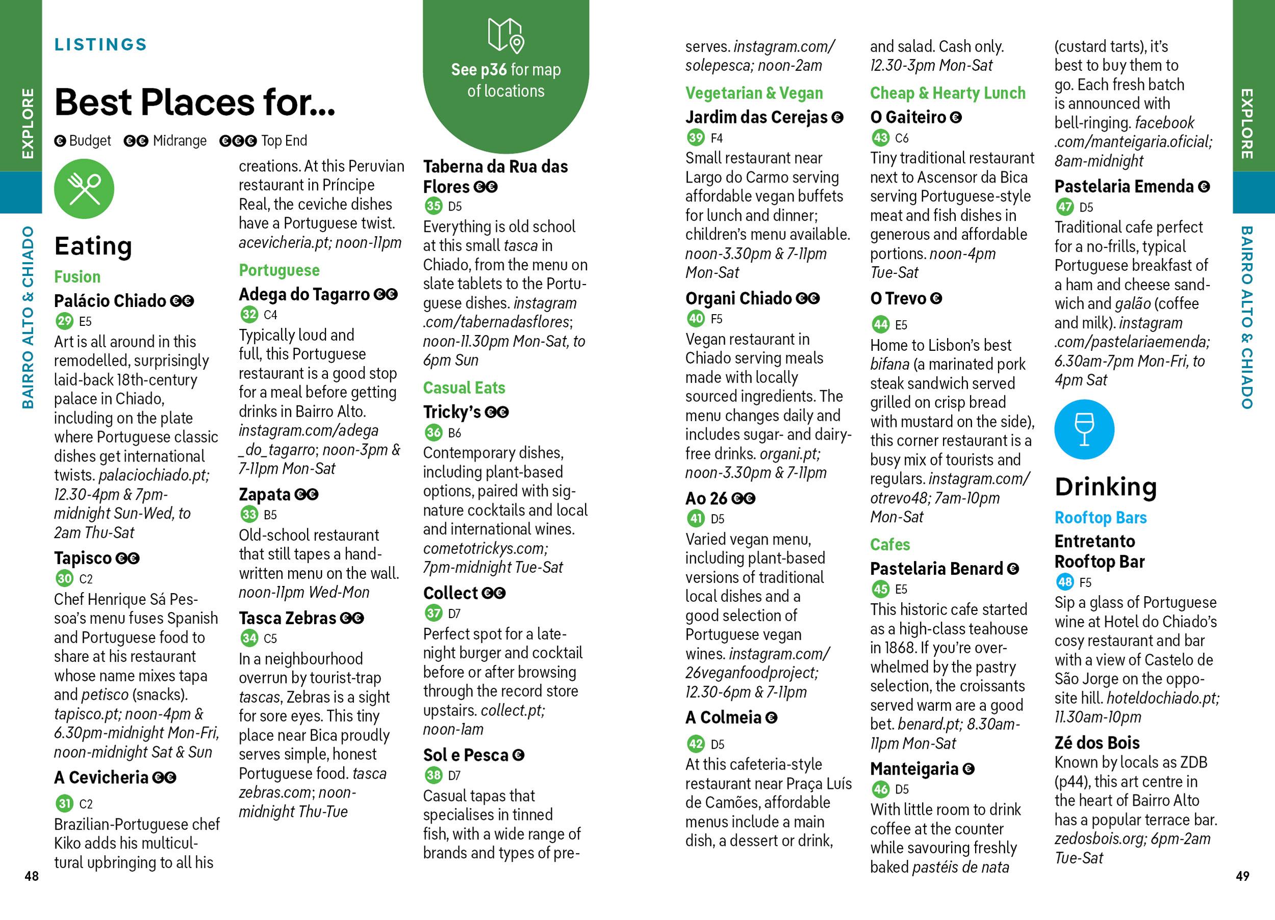 Beispielinhalt (Bild) Lonely Planet Pocket Lisbon