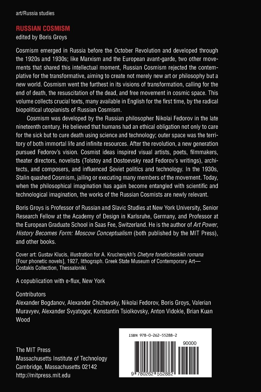 Rückseitencover Russian Cosmism