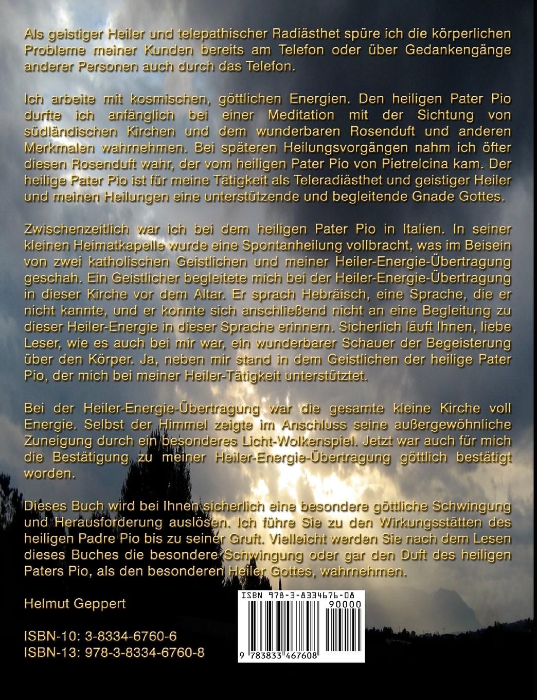 Rückseitencover Heiler Gottes, heiliger Pater Pio