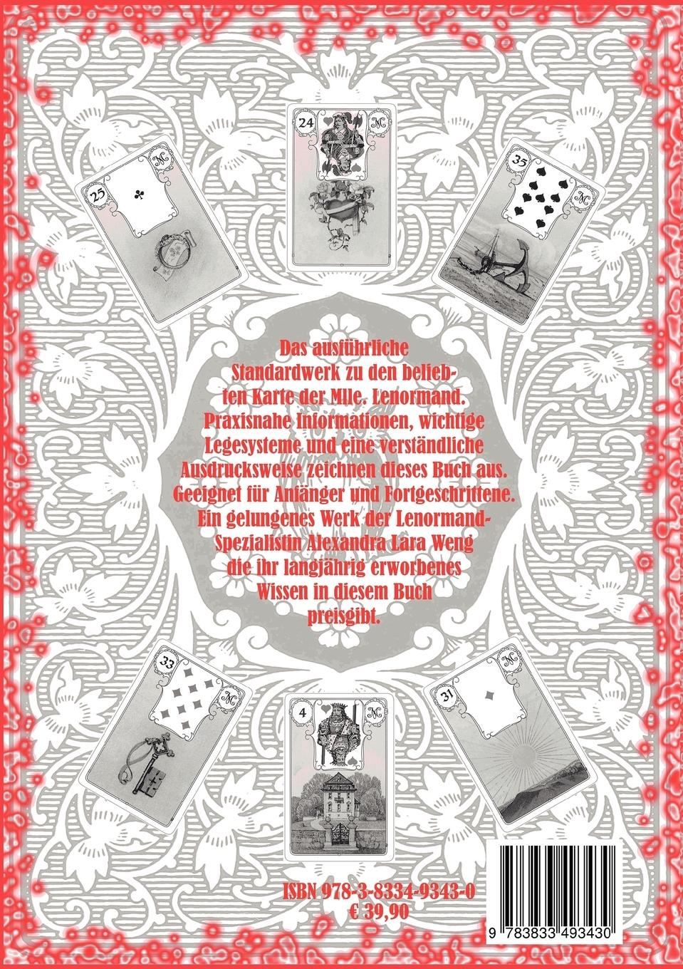 Rückseitencover Das große Lehr- und Arbeitsbuch zu den Karten der Mlle. Lenormand