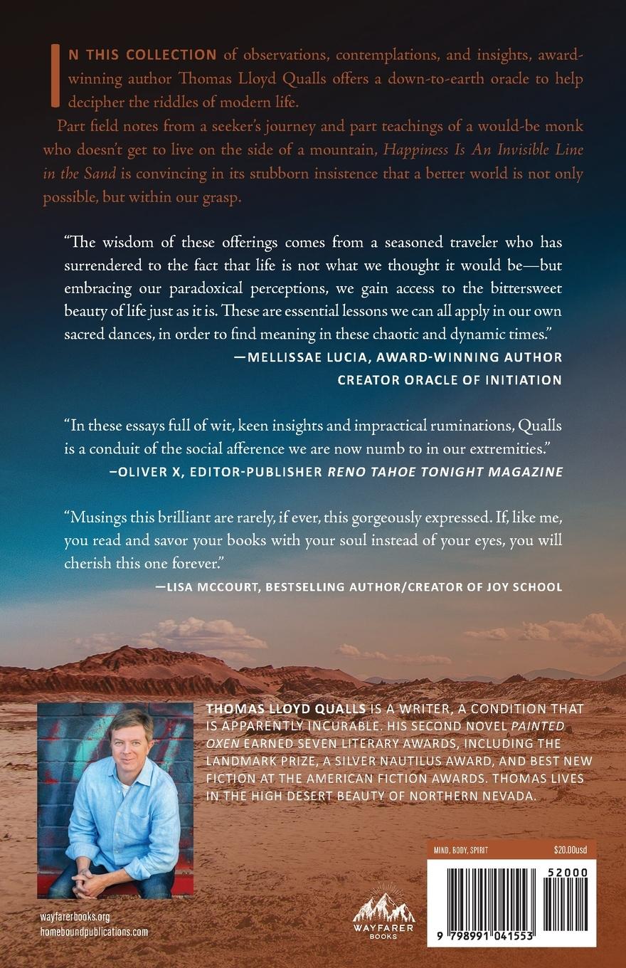 Rückseitencover Happiness is An Imaginary Line in the Sand