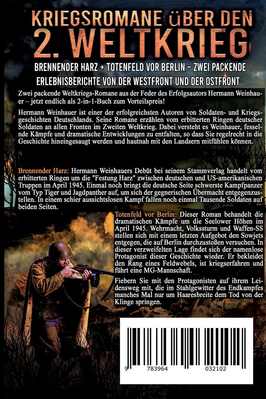 Rückseitencover 2 in 1 Buch - Kriegsromane über den 2. Weltkrieg