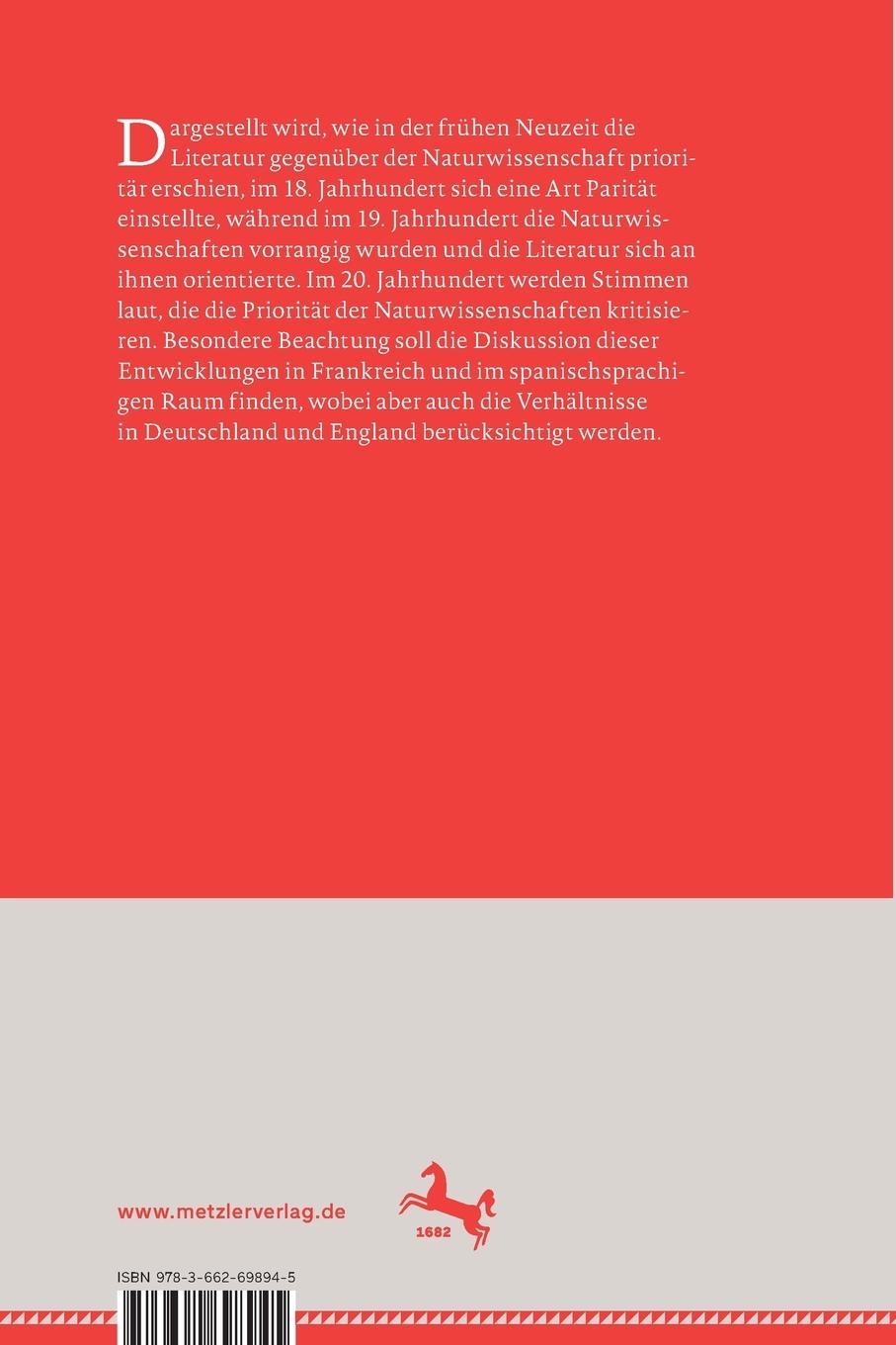 Rückseitencover Literatur im Dialog mit den Naturwissenschaften