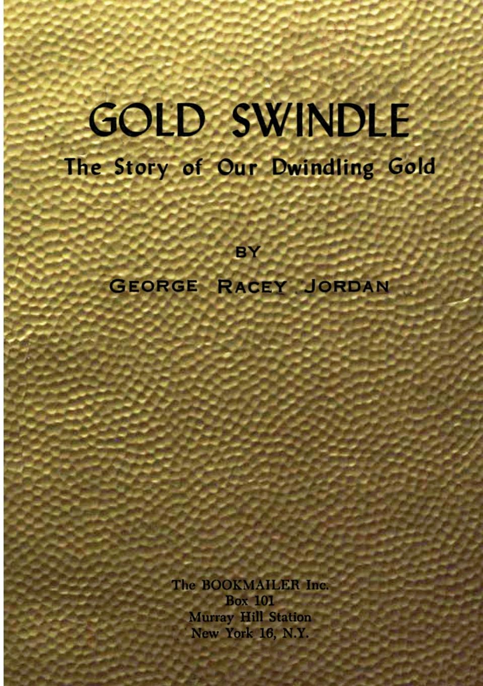 Vorderes Coverbild Gold Swindle