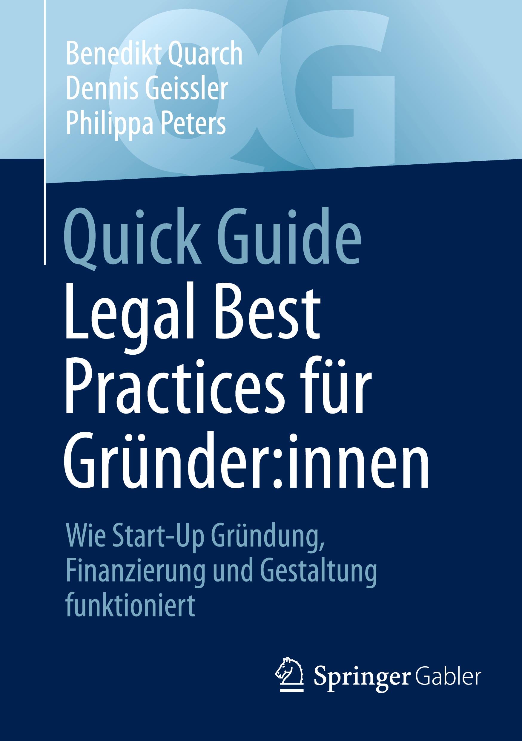 Vorderes Coverbild Quick Guide Legal Best Practices für Gründer:innen