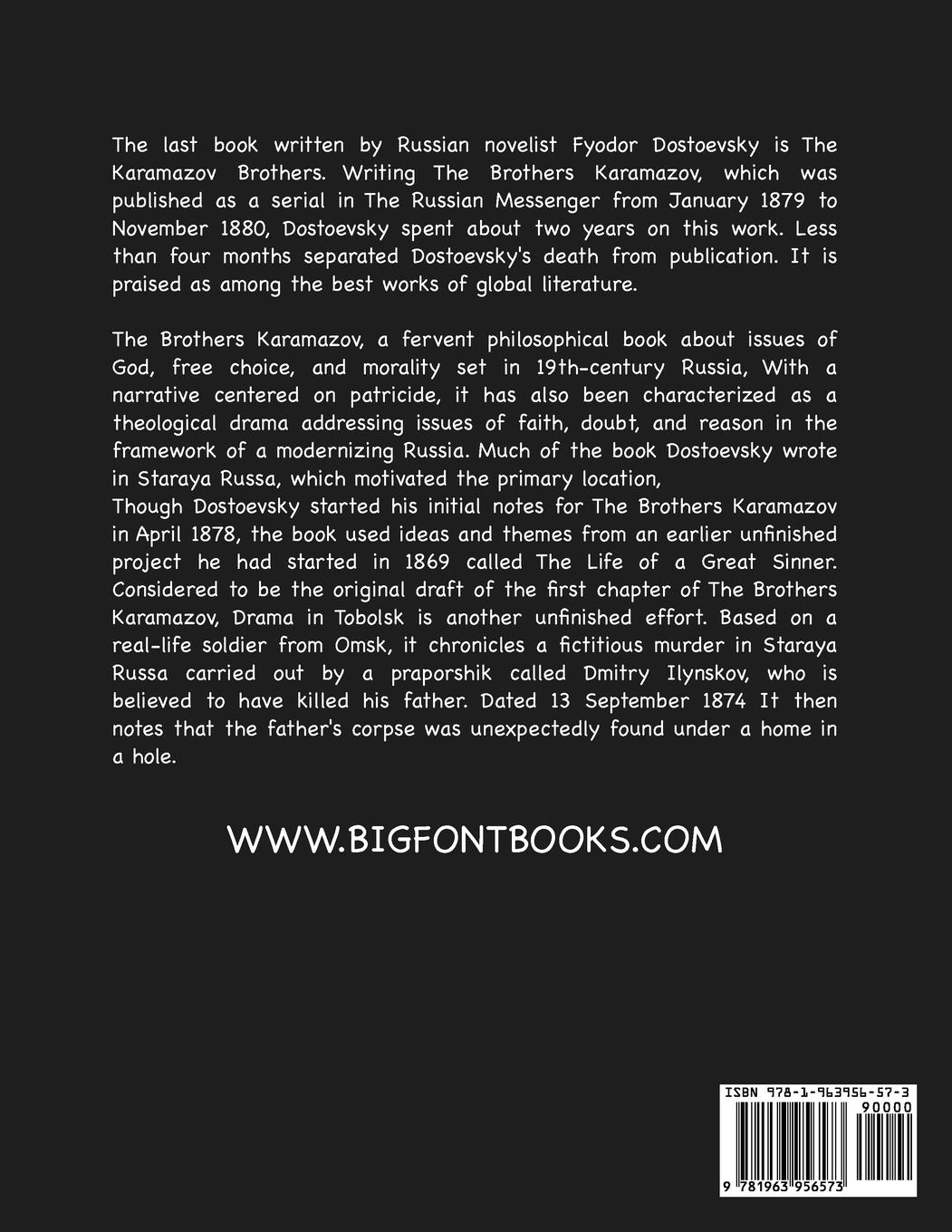 Rückseitencover The Brothers Karamazov