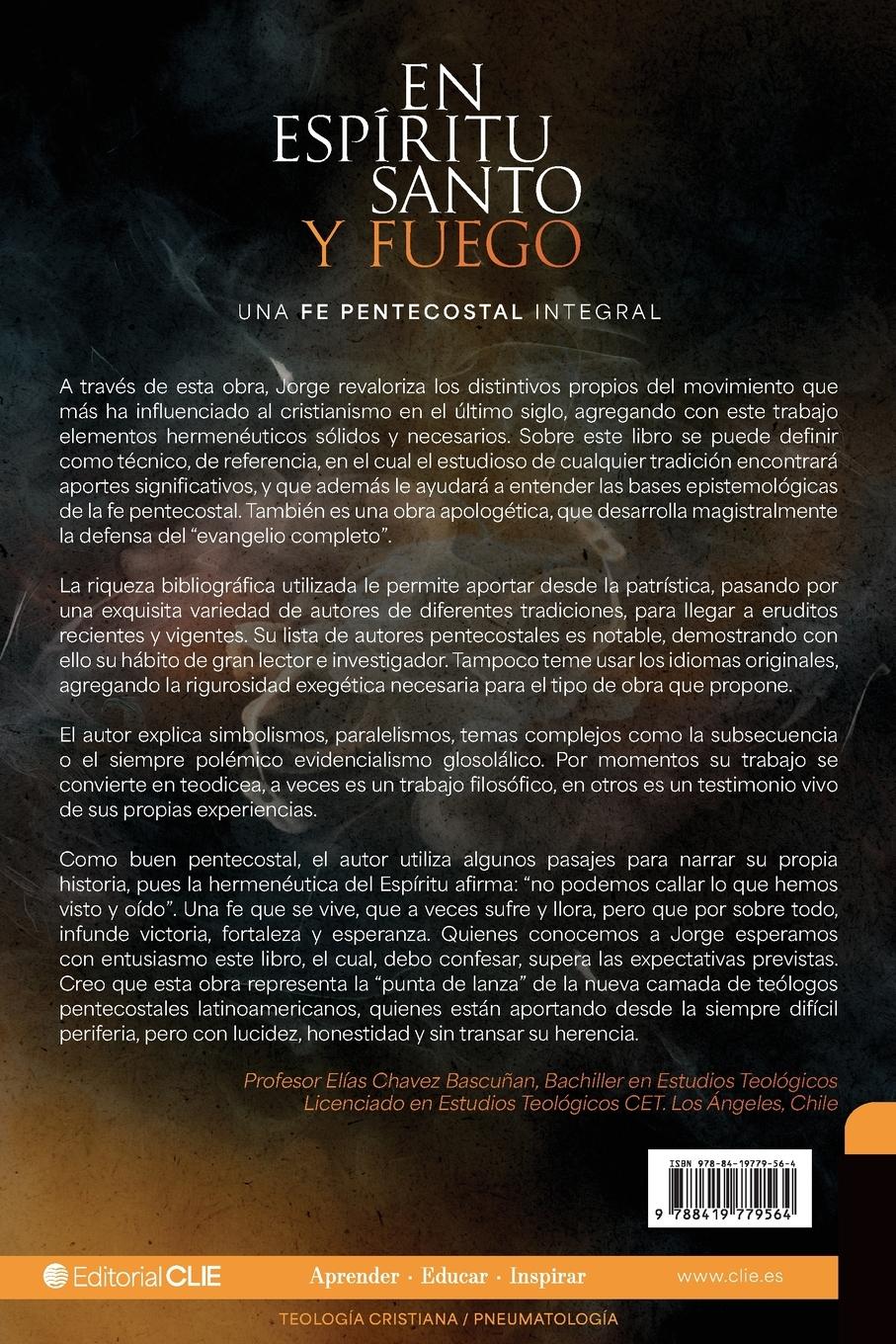 Rückseitencover En Espíritu Santo y fuego