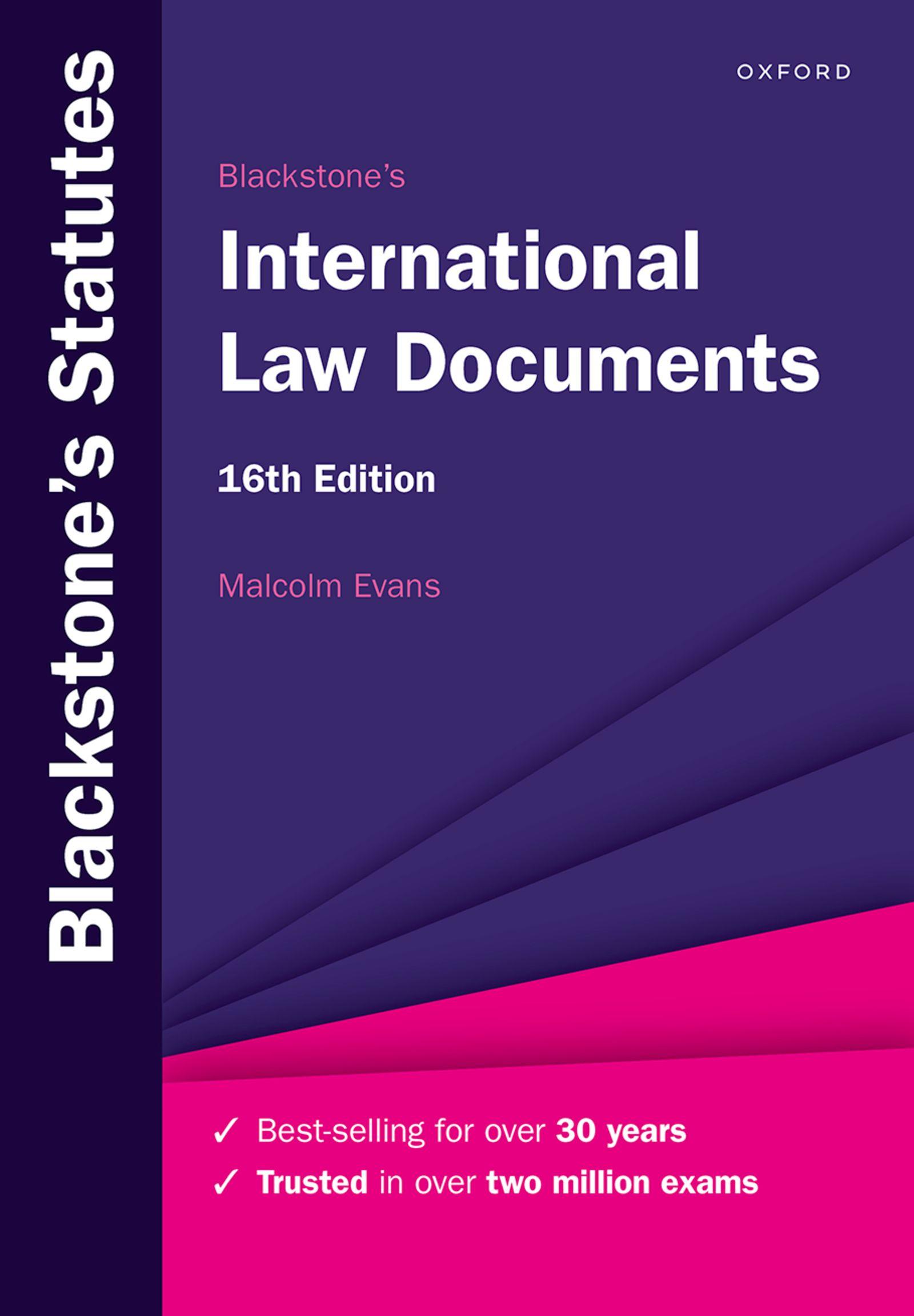 Vorderes Coverbild Blackstone's International Law Documents