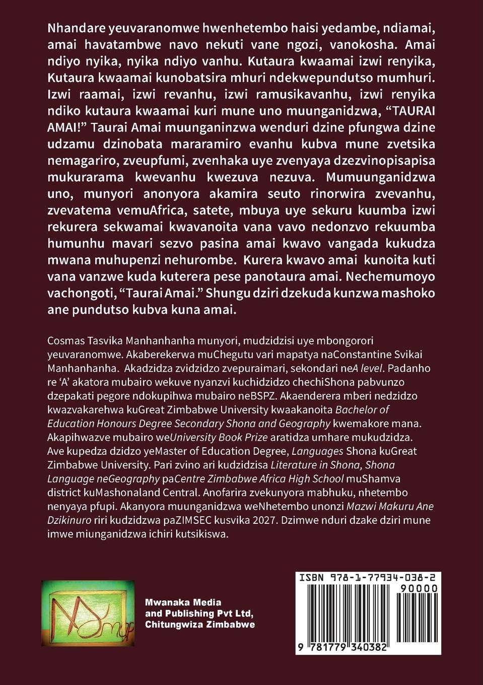 Rückseitencover Taurai Amai!