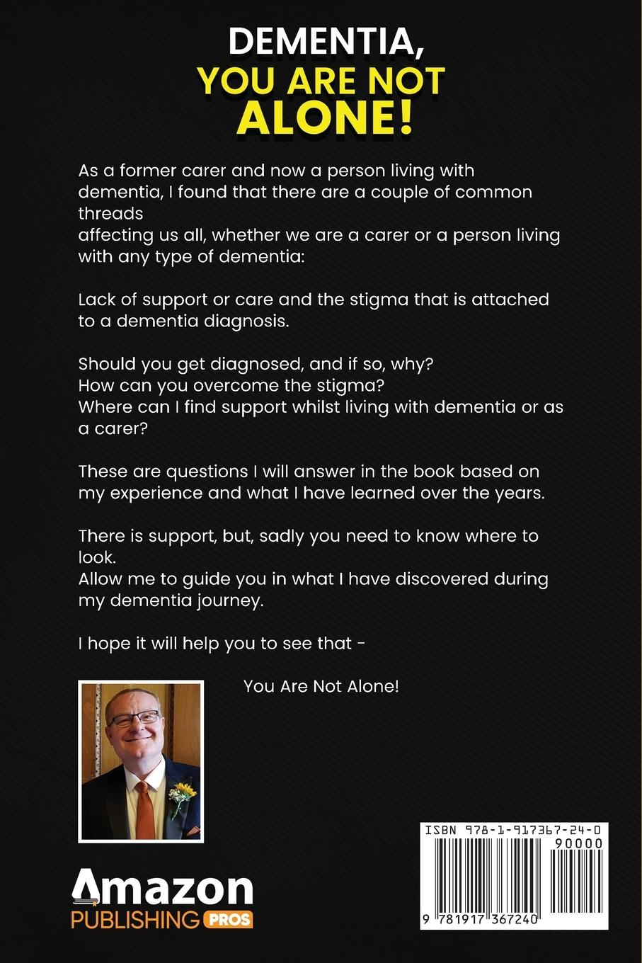 Rückseitencover DEMENTIA, YOU ARE NOT ALONE!