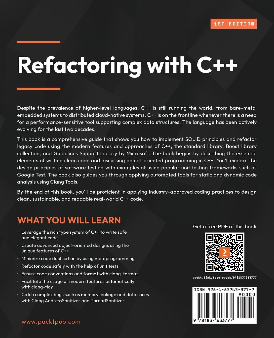 Rückseitencover Refactoring with C++