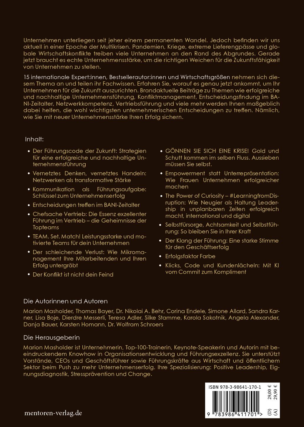 Rückseitencover Unternehmensstärke