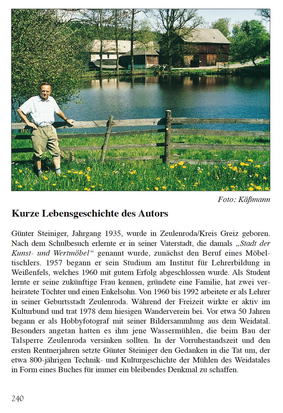 Beispielinhalt (Bild) Mühlen im Weidatal