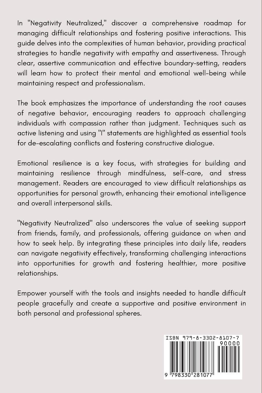 Rückseitencover Negativity Neutralized