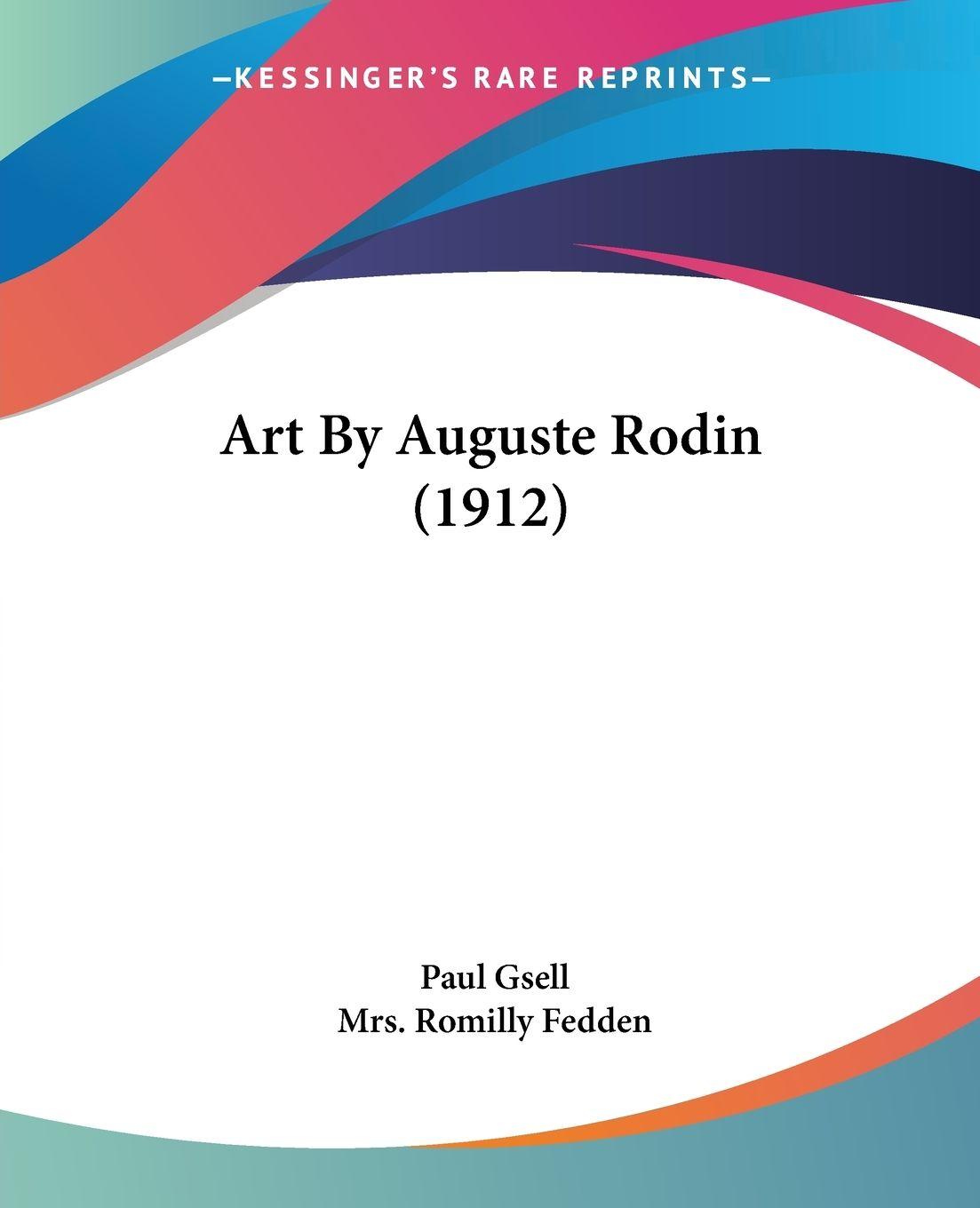 Vorderes Coverbild Art By Auguste Rodin (1912)