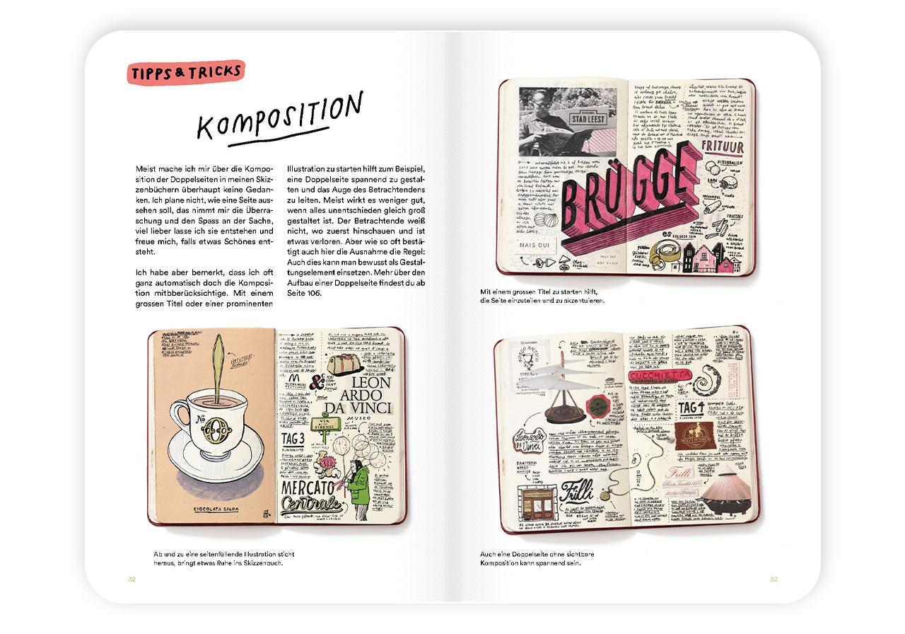 Beispielinhalt (Bild) Dein Skizzenbuch-Buch