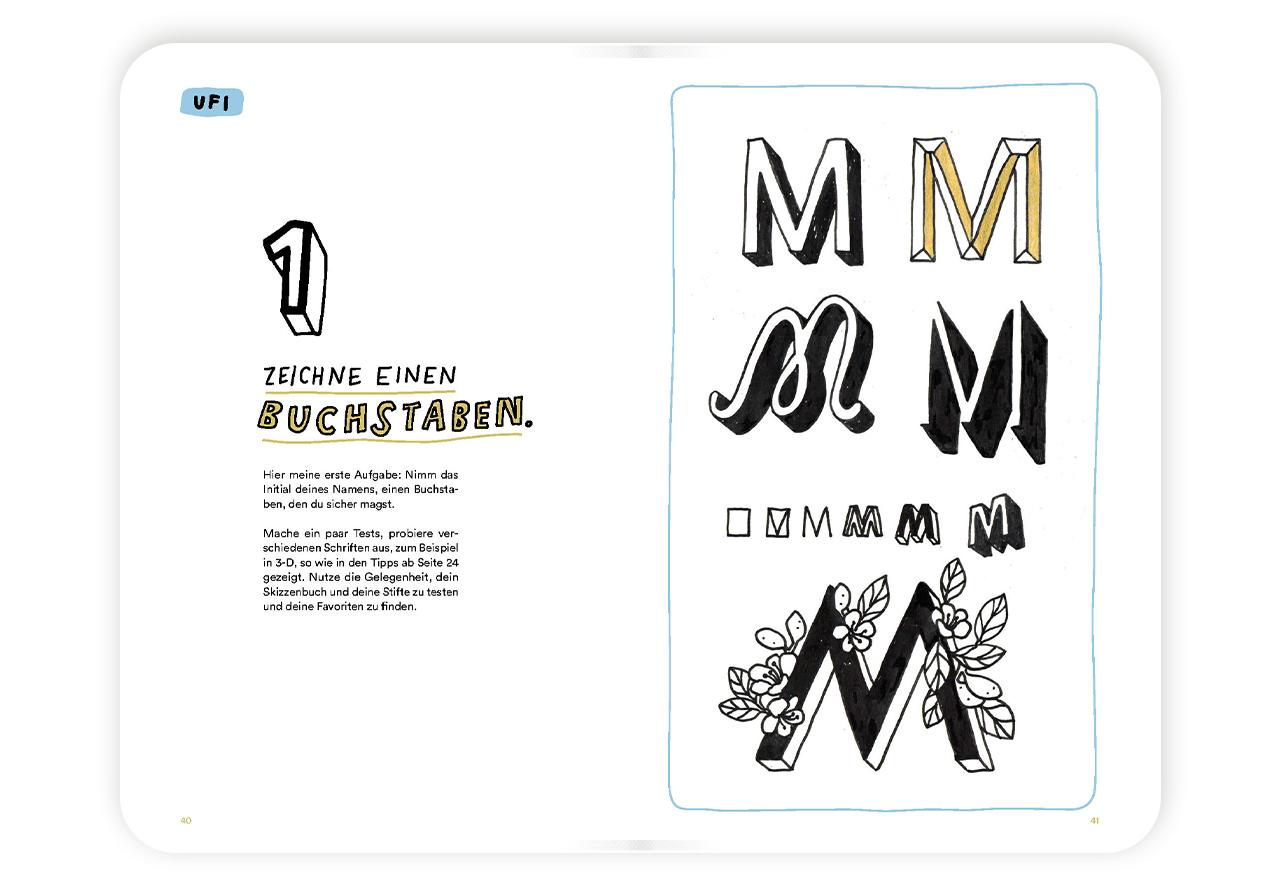 Beispielinhalt (Bild) Dein Skizzenbuch-Buch