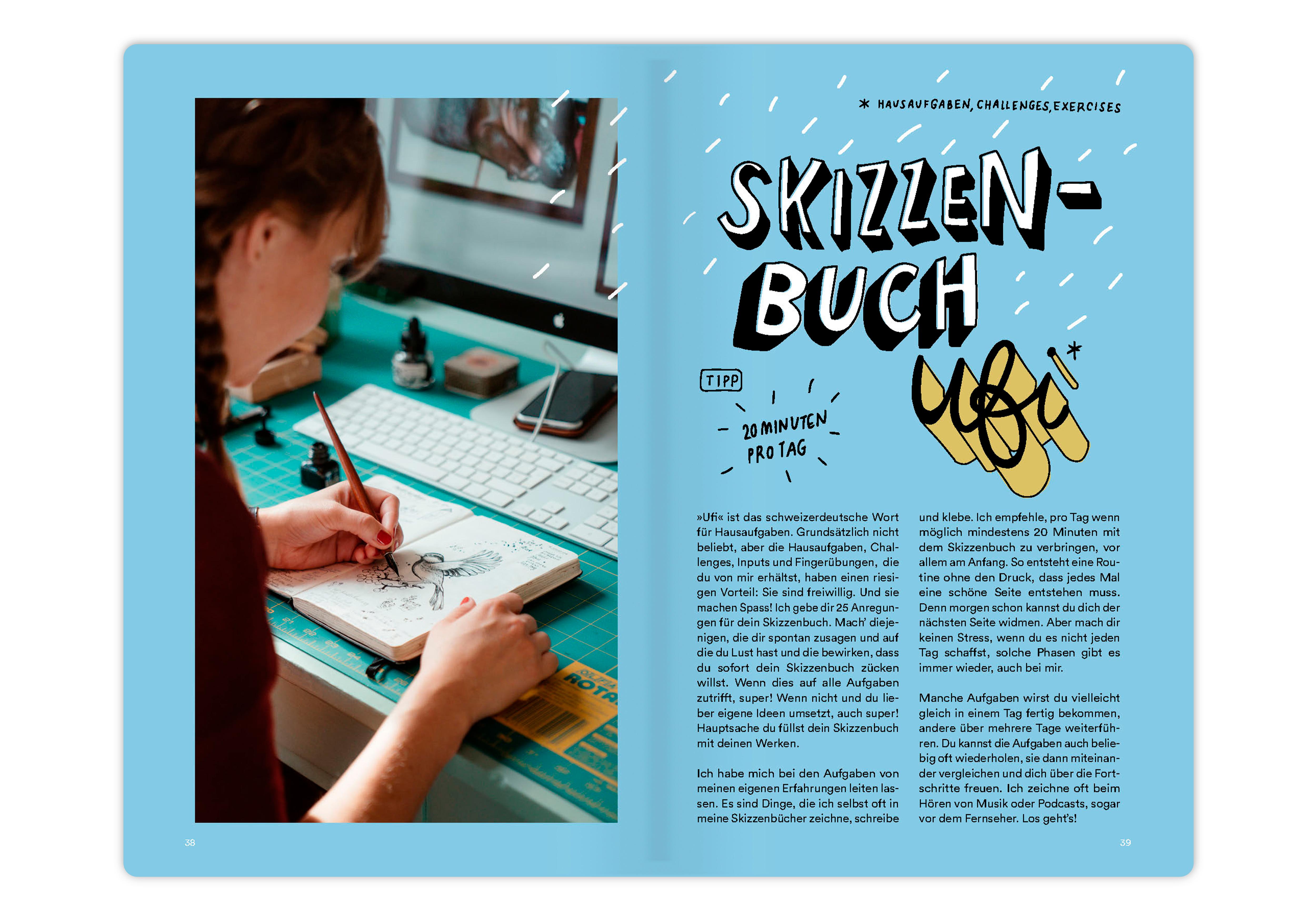 Beispielinhalt (Bild) Dein Skizzenbuch-Buch