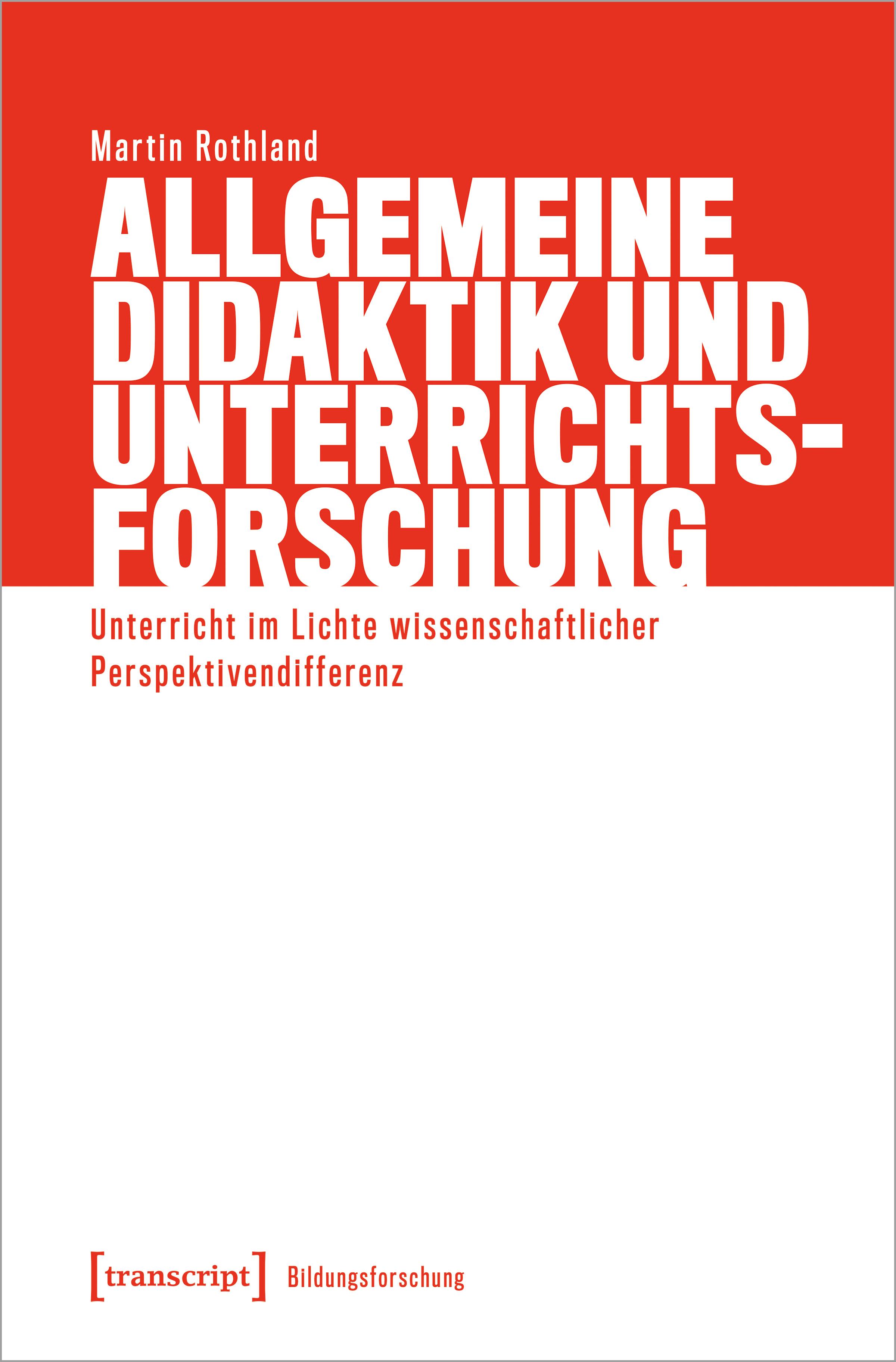 Vorderes Coverbild Allgemeine Didaktik und Unterrichtsforschung