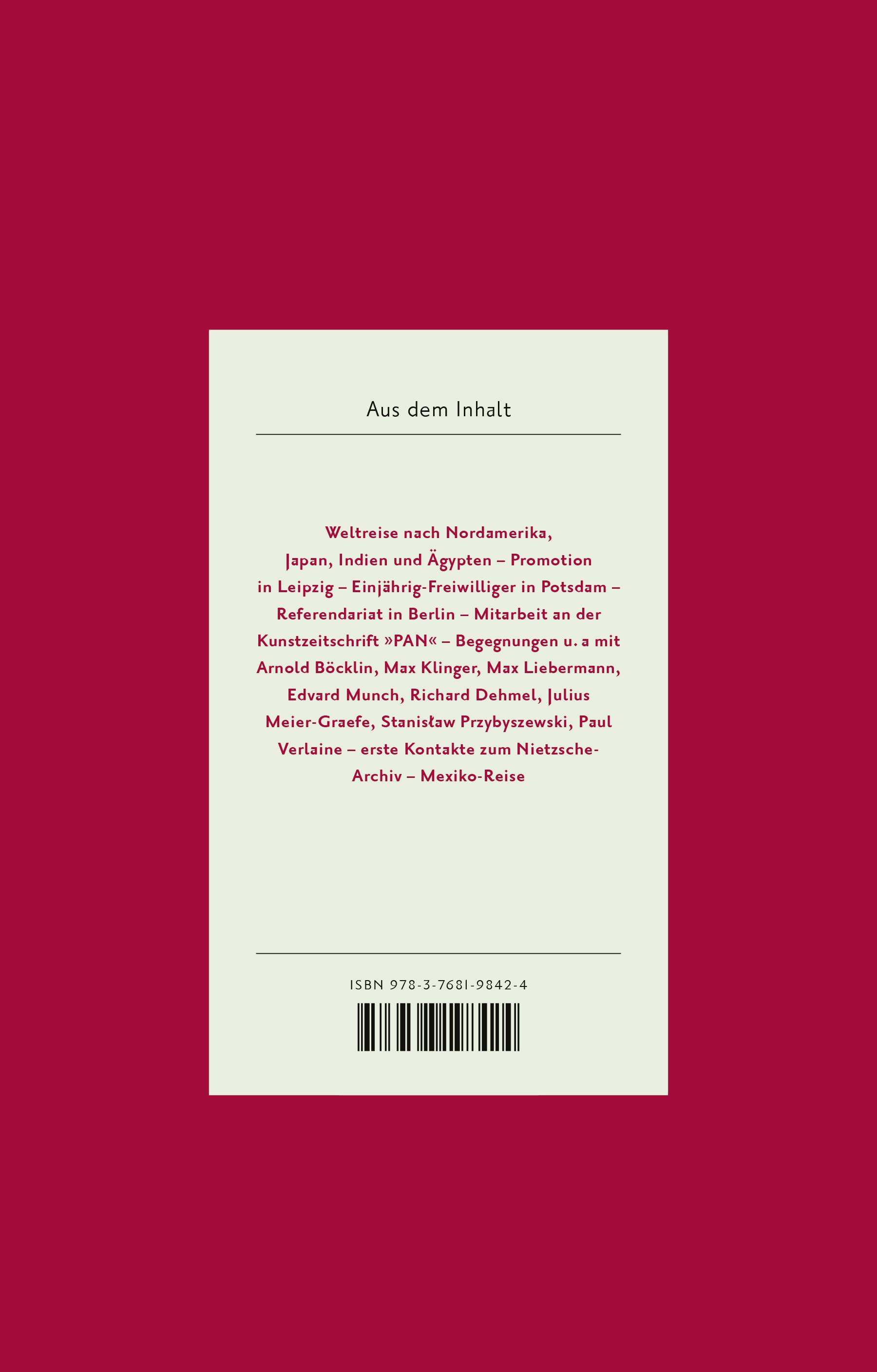 Rückseitencover Das Tagebuch (1880-1937), Band 2 (Das Tagebuch 1880-1937, Bd. 2)