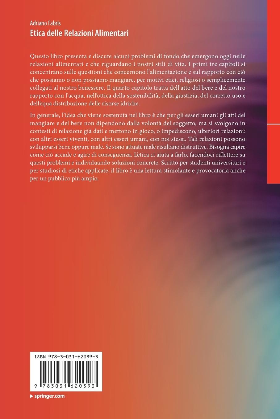Rückseitencover Etica delle Relazioni Alimentari