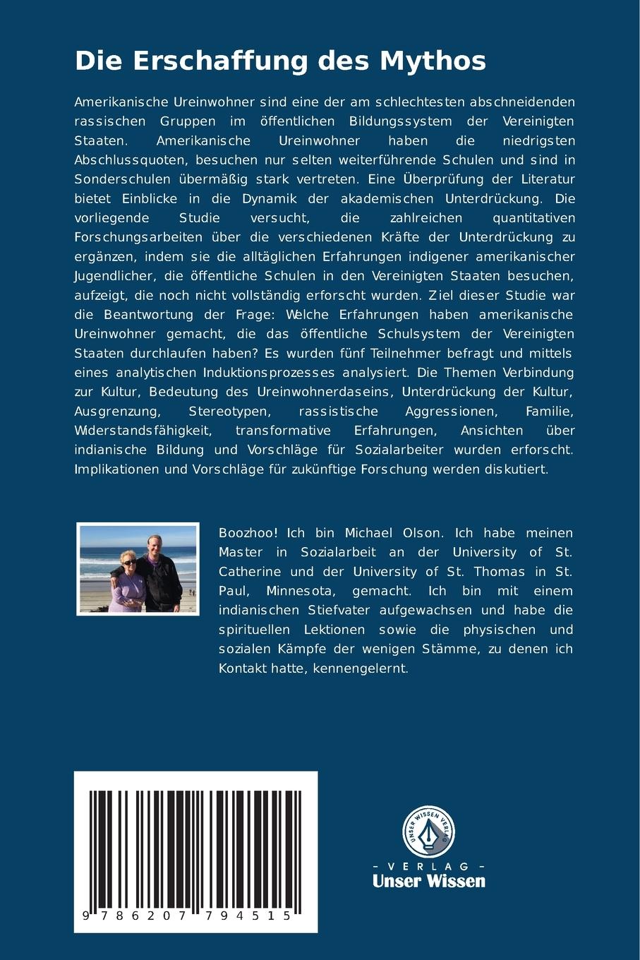 Rückseitencover Die Erschaffung des Mythos
