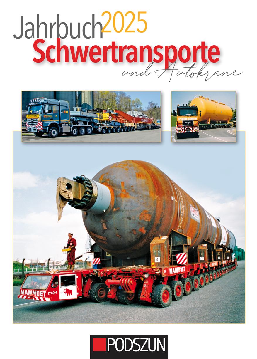 Vorderes Coverbild Jahrbuch Schwertransporte 2025